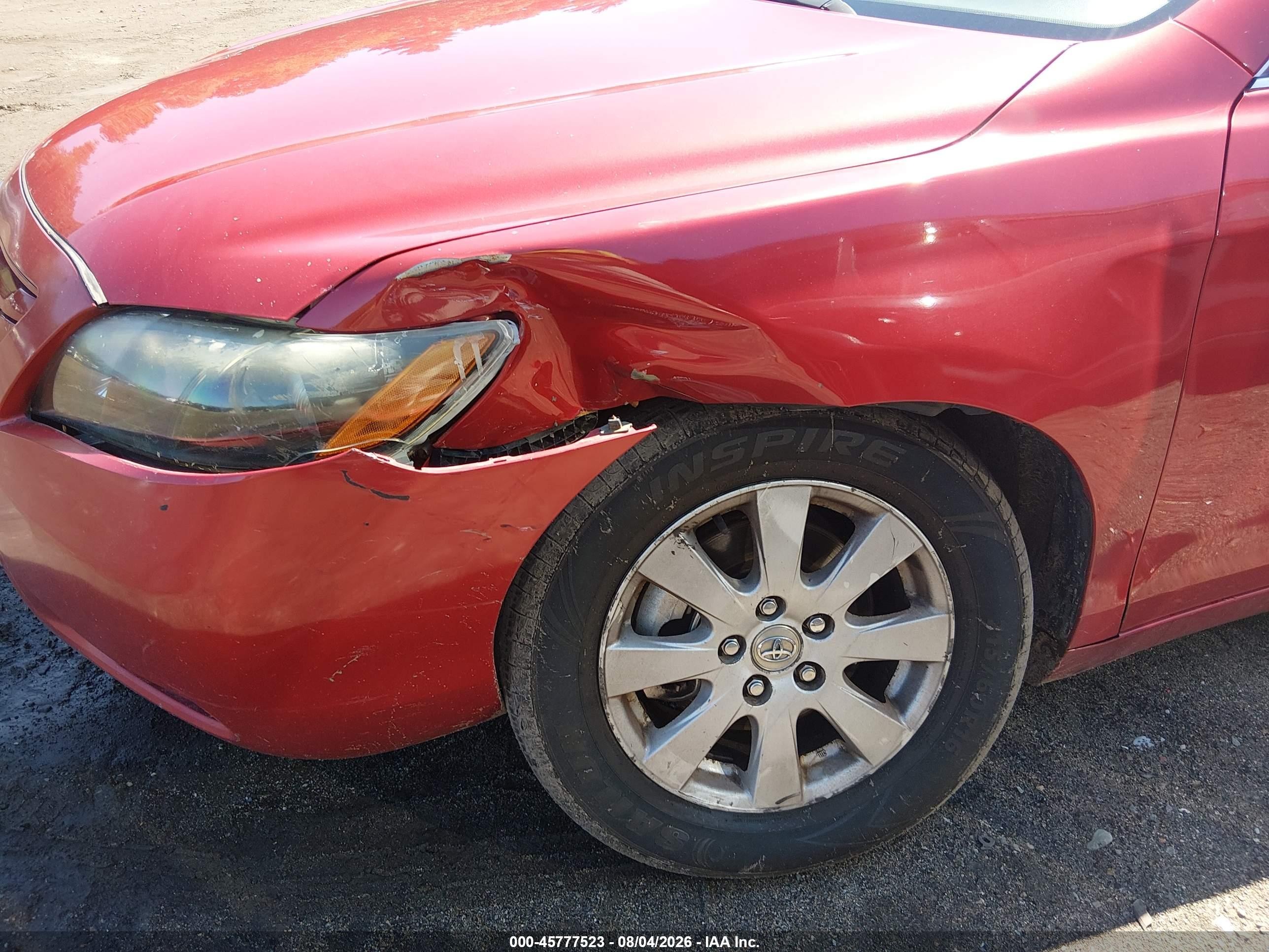 2007 Toyota Camry Le Red vin: 4T1BE46K47U001063