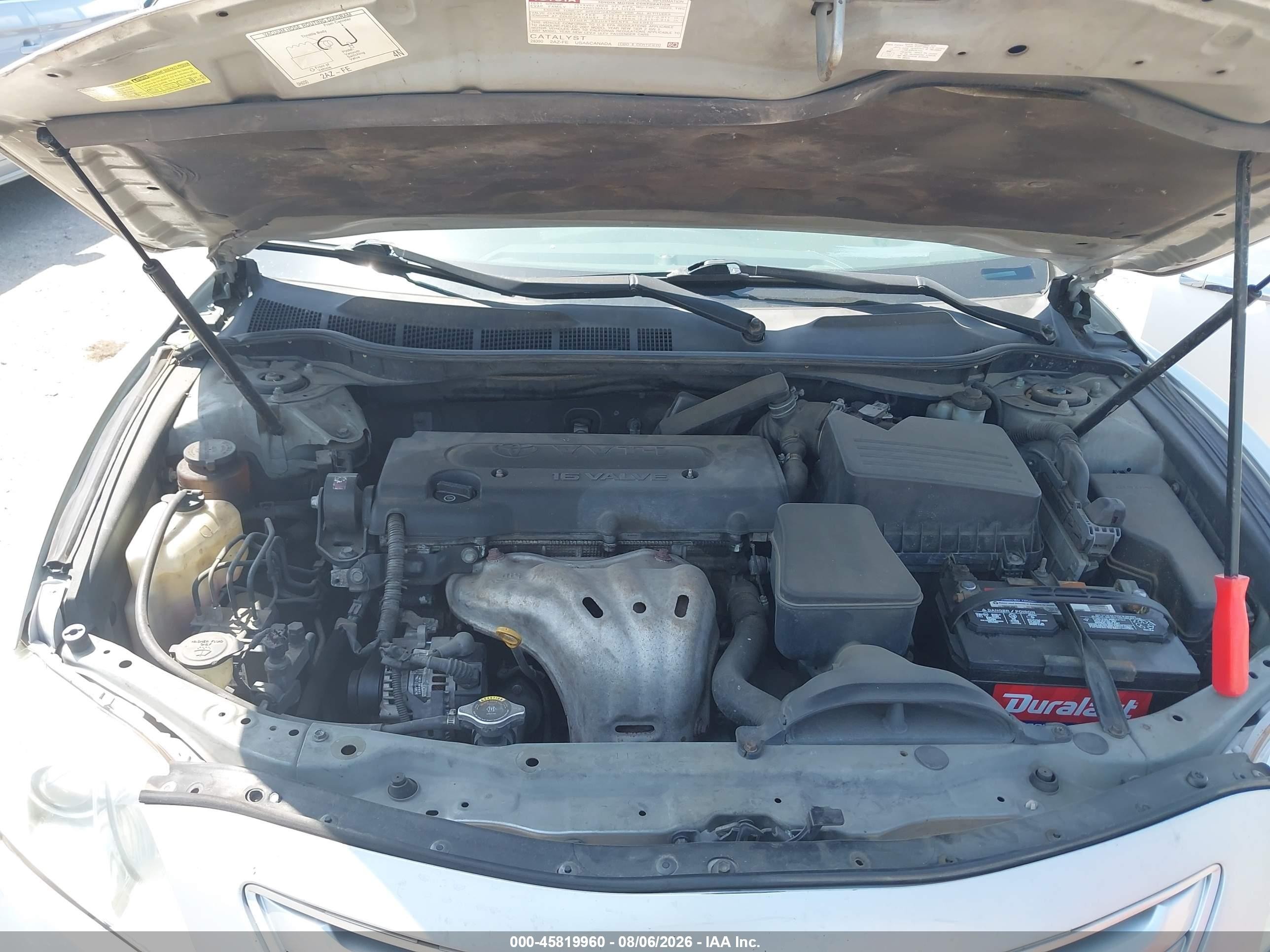 2007 Toyota Camry Le Silver vin: 4T1BE46K47U006957