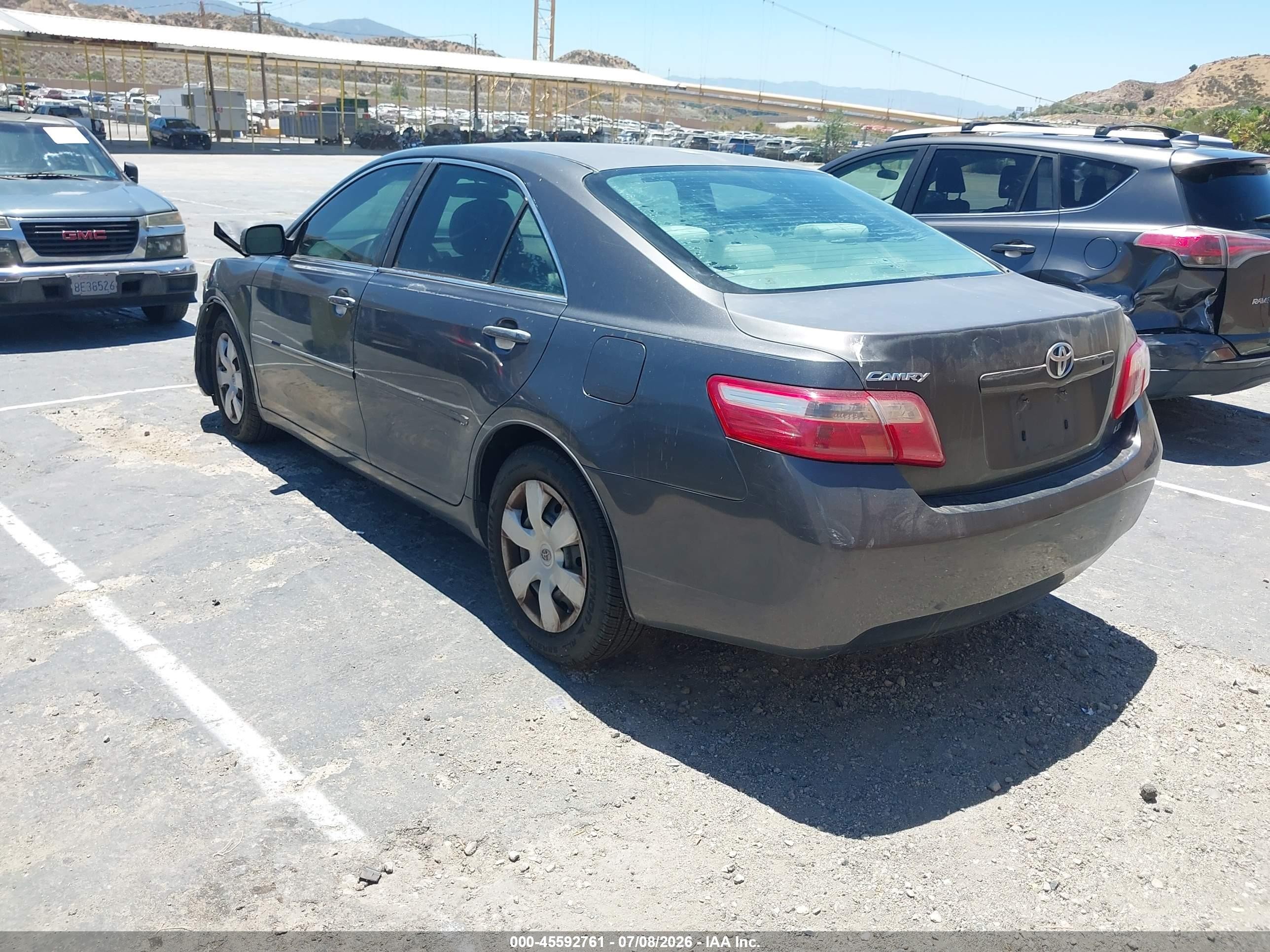 2007 Toyota Camry Le Gray vin: 4T1BE46K47U030224