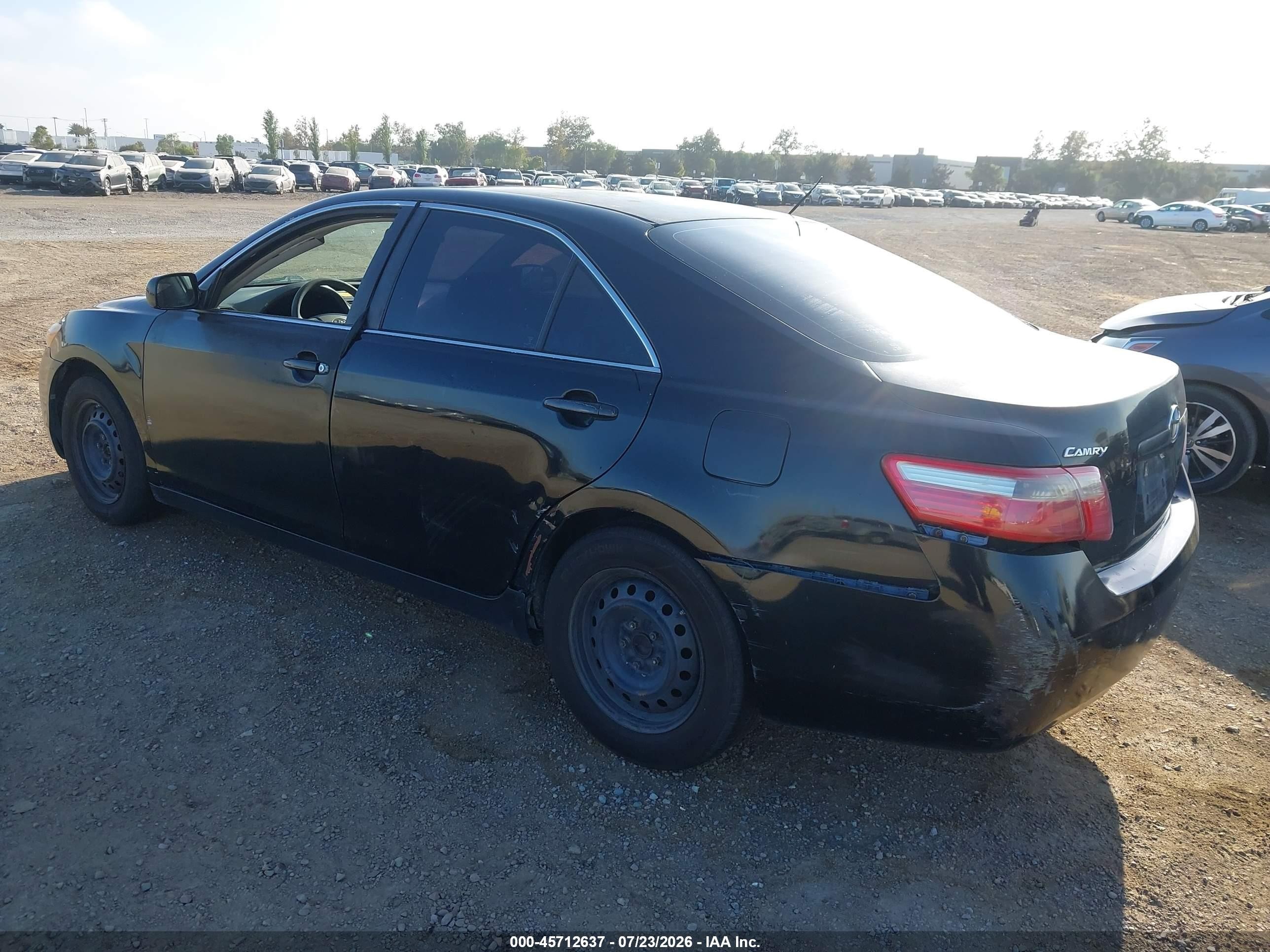2007 Toyota Camry Le Black vin: 4T1BE46K47U095459