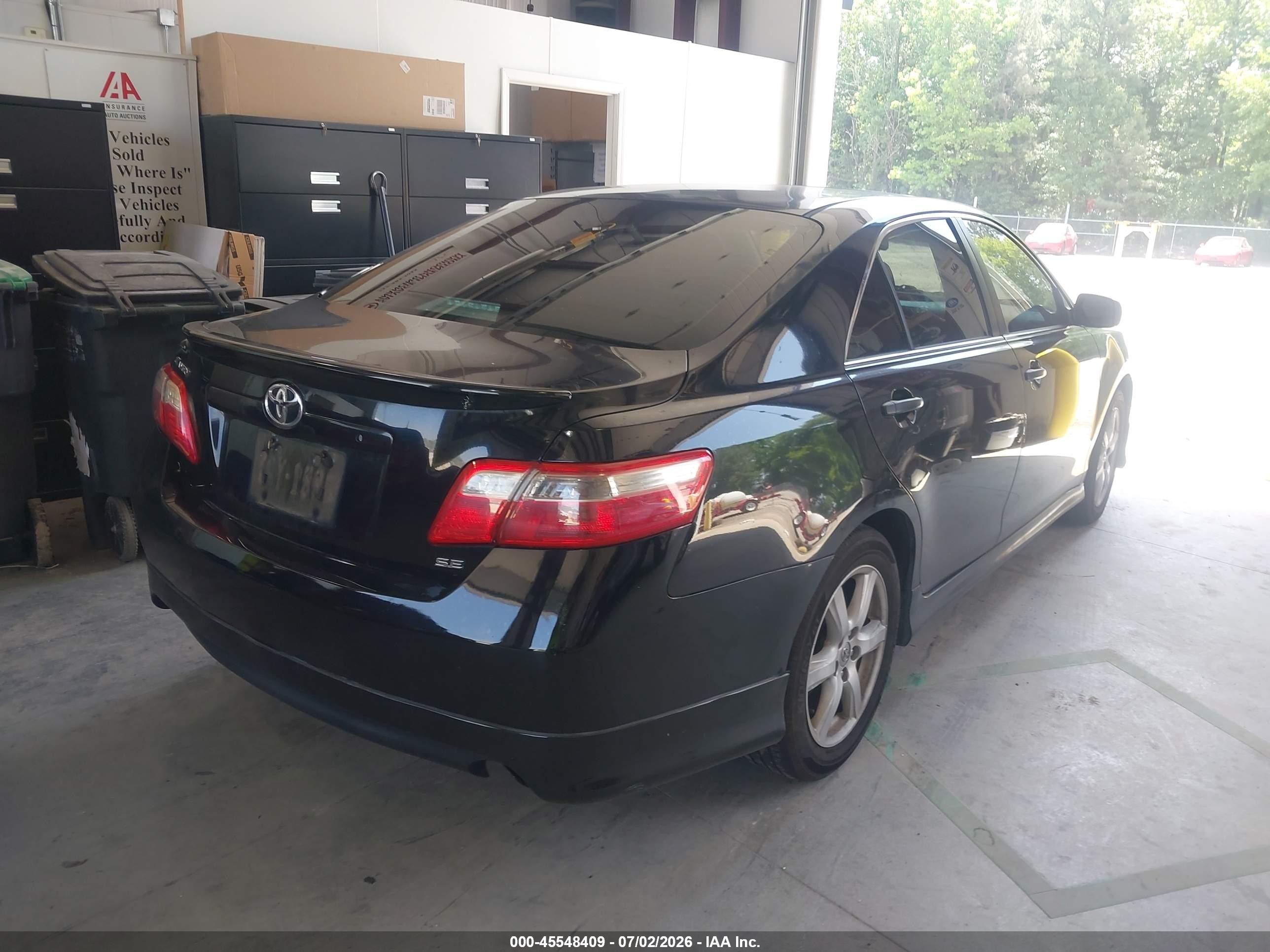 2007 Toyota Camry Se Black vin: 4T1BE46K47U170161