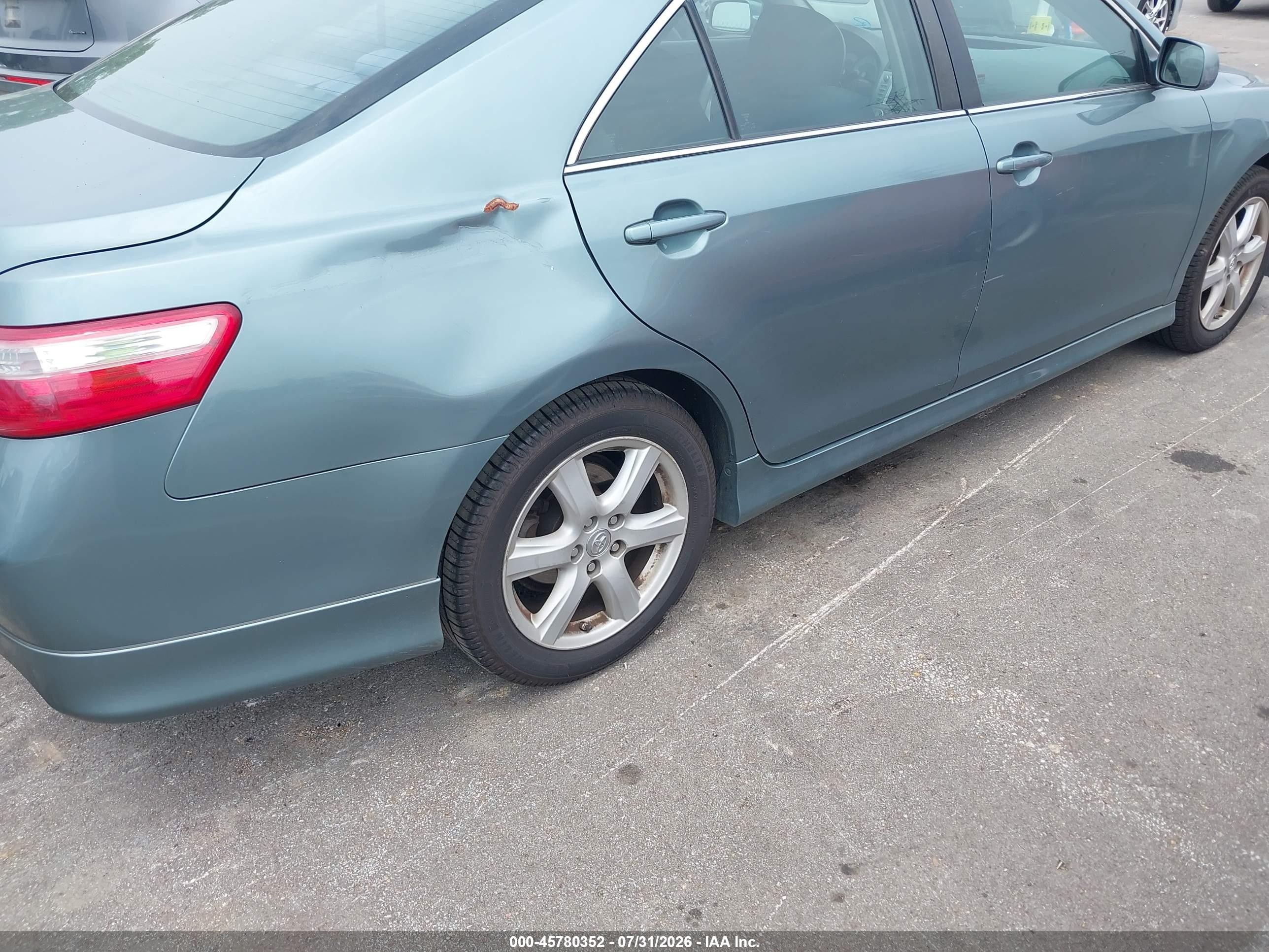 2007 Toyota Camry Se Green vin: 4T1BE46K47U601095
