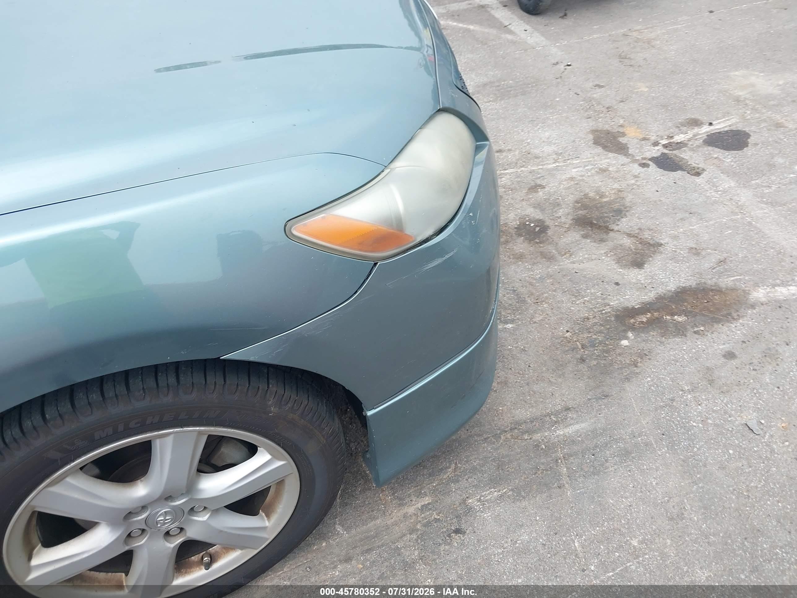 2007 Toyota Camry Se Green vin: 4T1BE46K47U601095