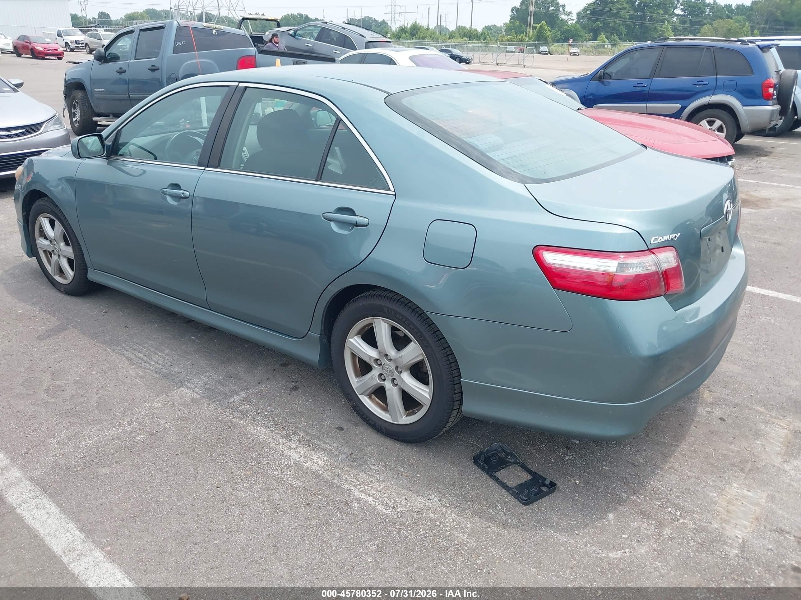 2007 Toyota Camry Se Green vin: 4T1BE46K47U601095
