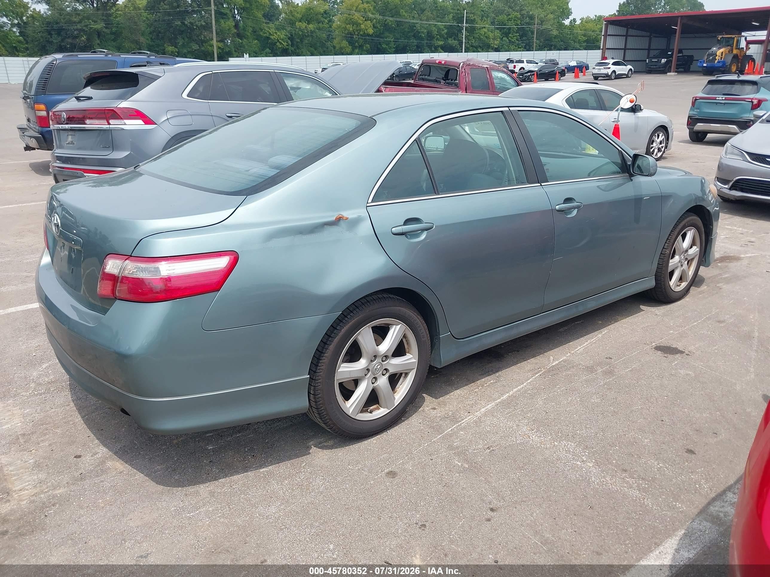 2007 Toyota Camry Se Green vin: 4T1BE46K47U601095