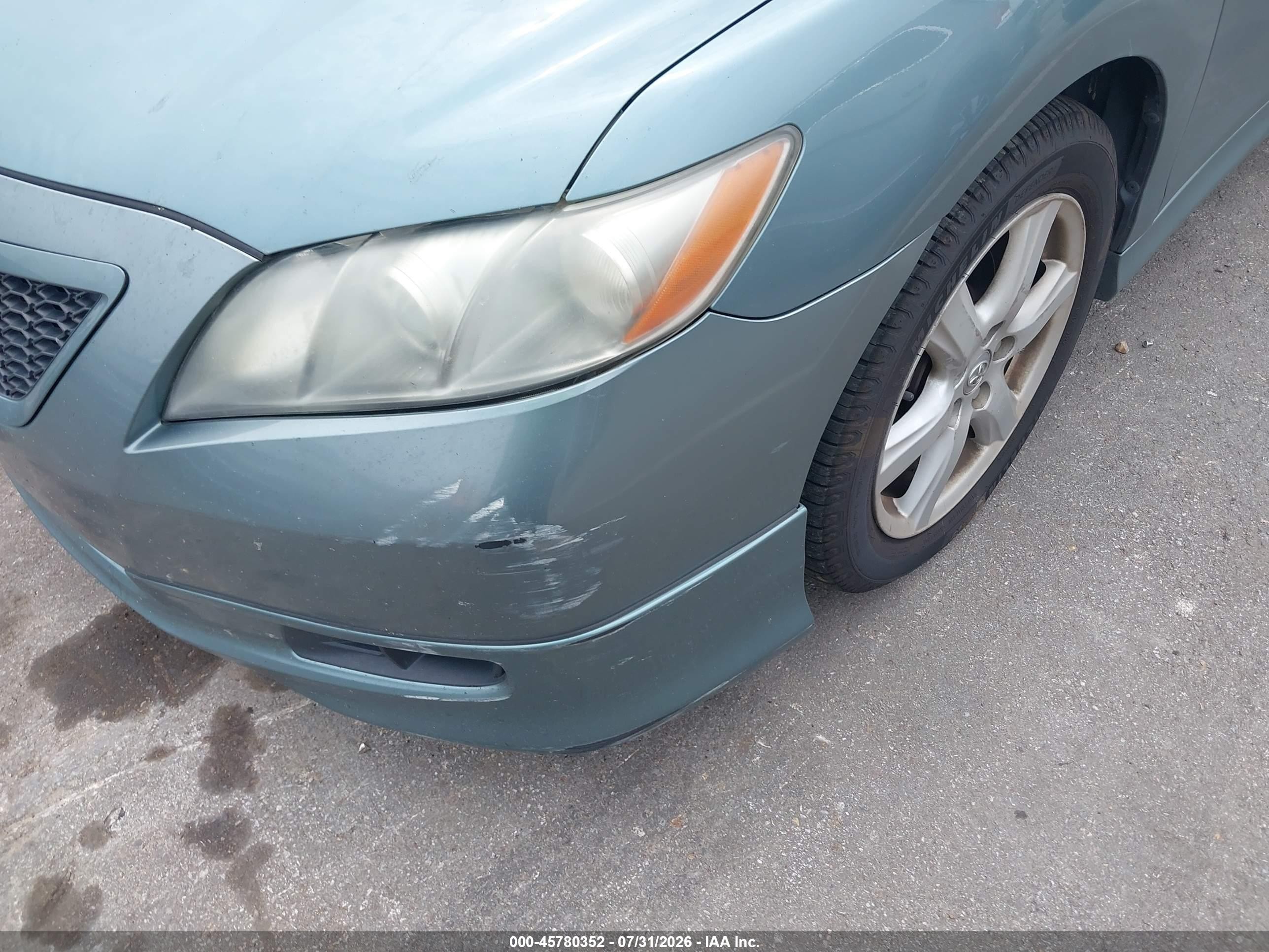 2007 Toyota Camry Se Green vin: 4T1BE46K47U601095
