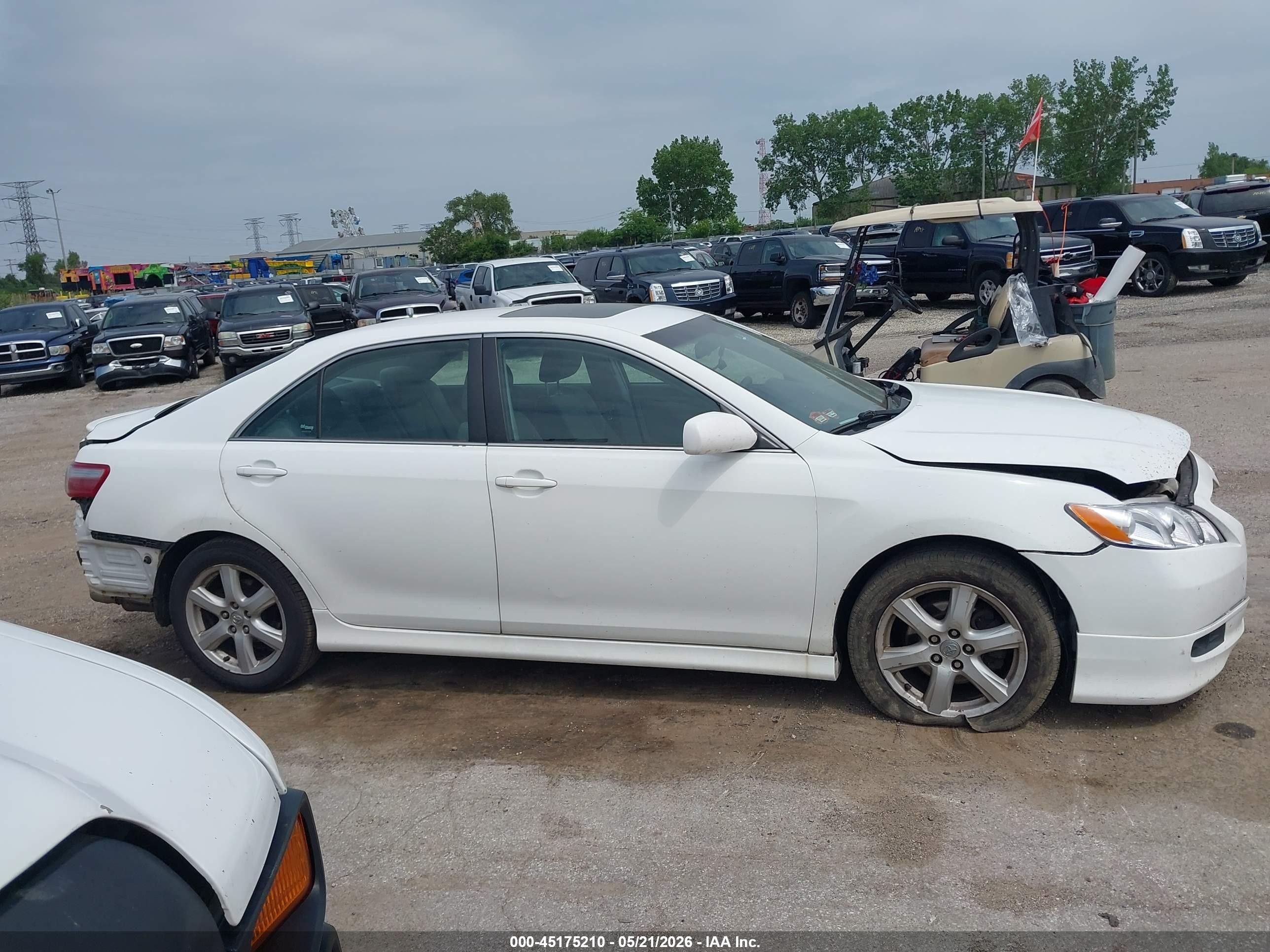 2007 Toyota Camry Se White vin: 4T1BE46K47U609424