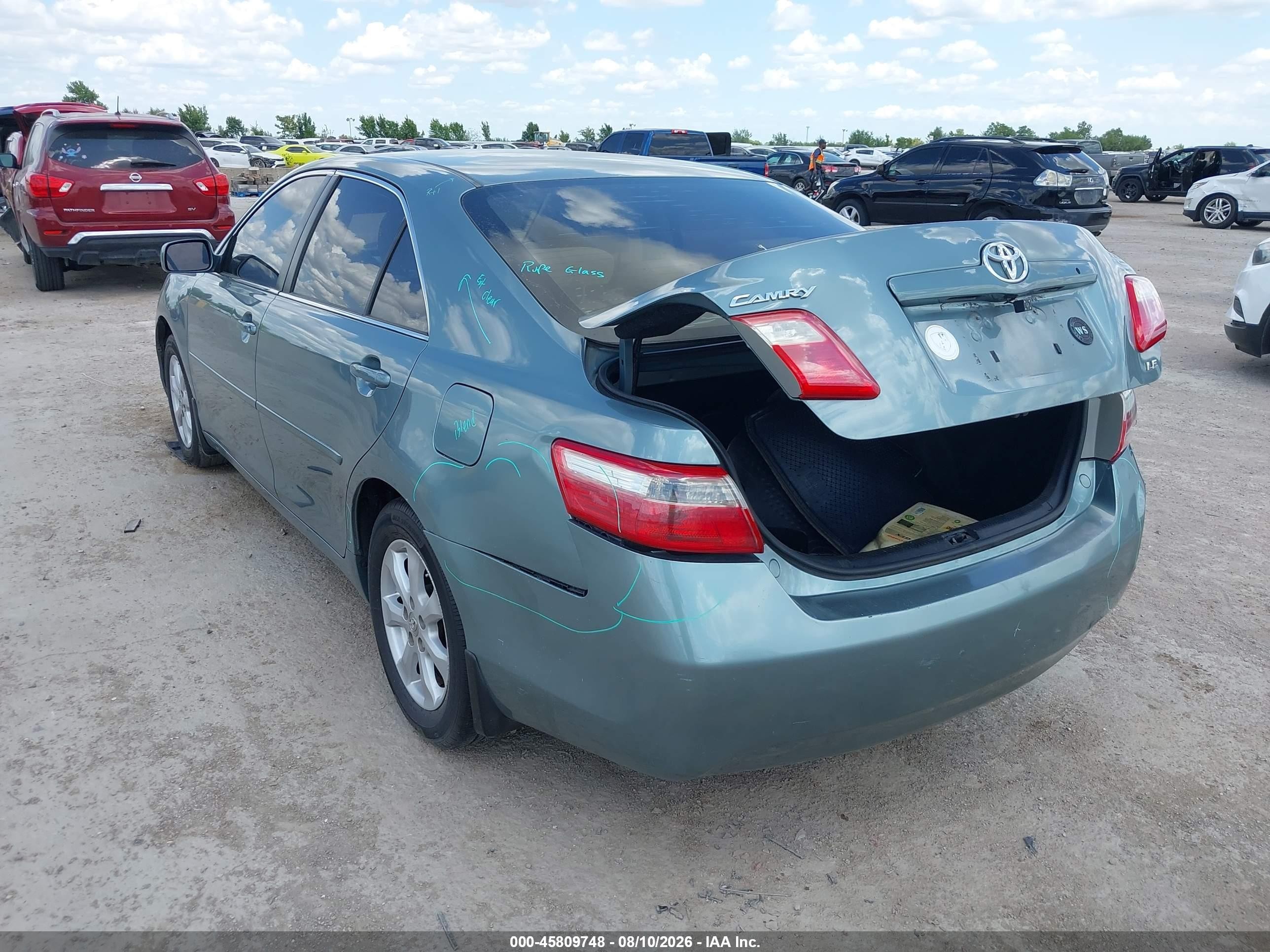 2007 Toyota Camry Le Blue vin: 4T1BE46K47U640737