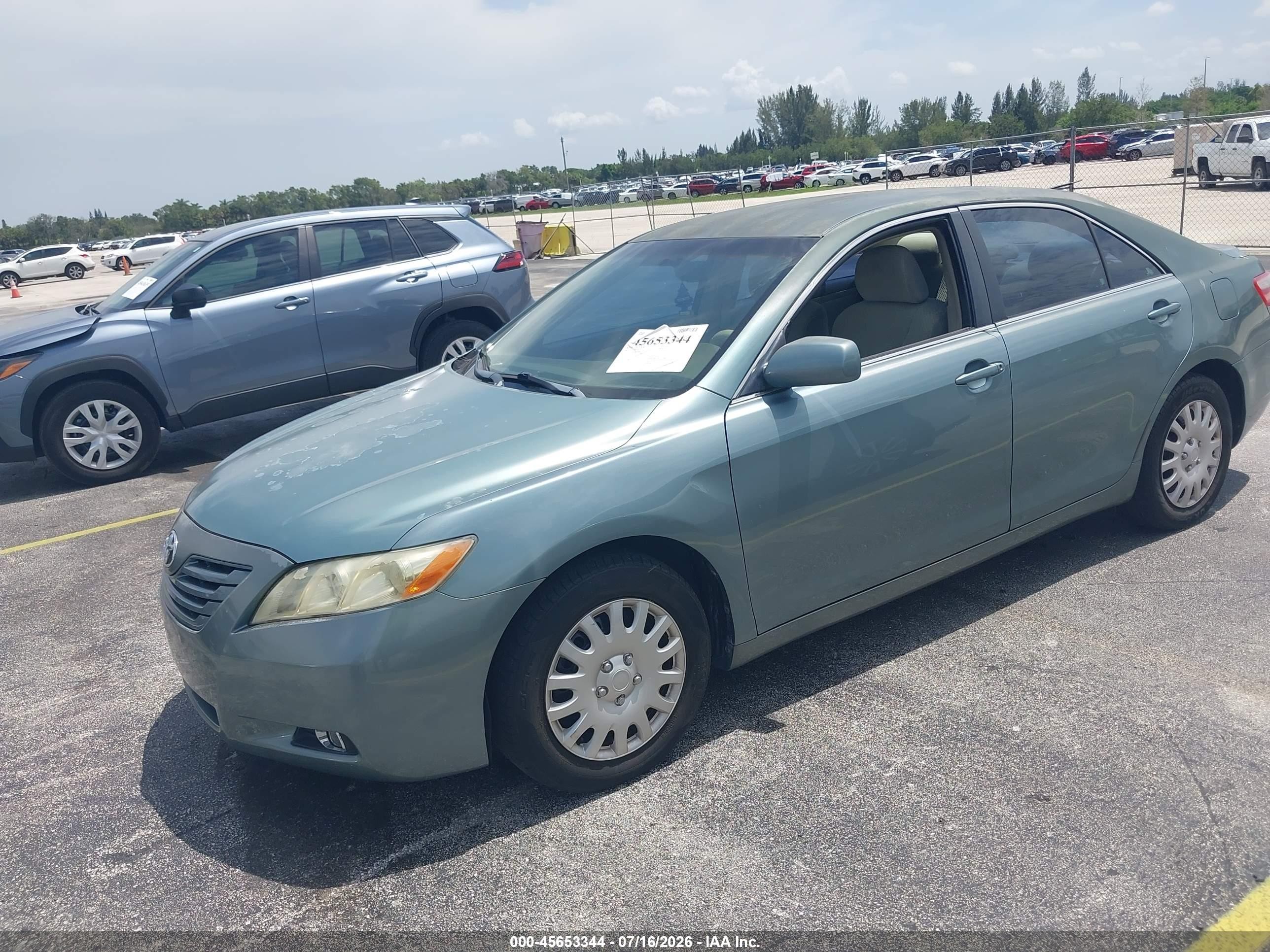 2007 Toyota Camry Le Green vin: 4T1BE46K47U694894