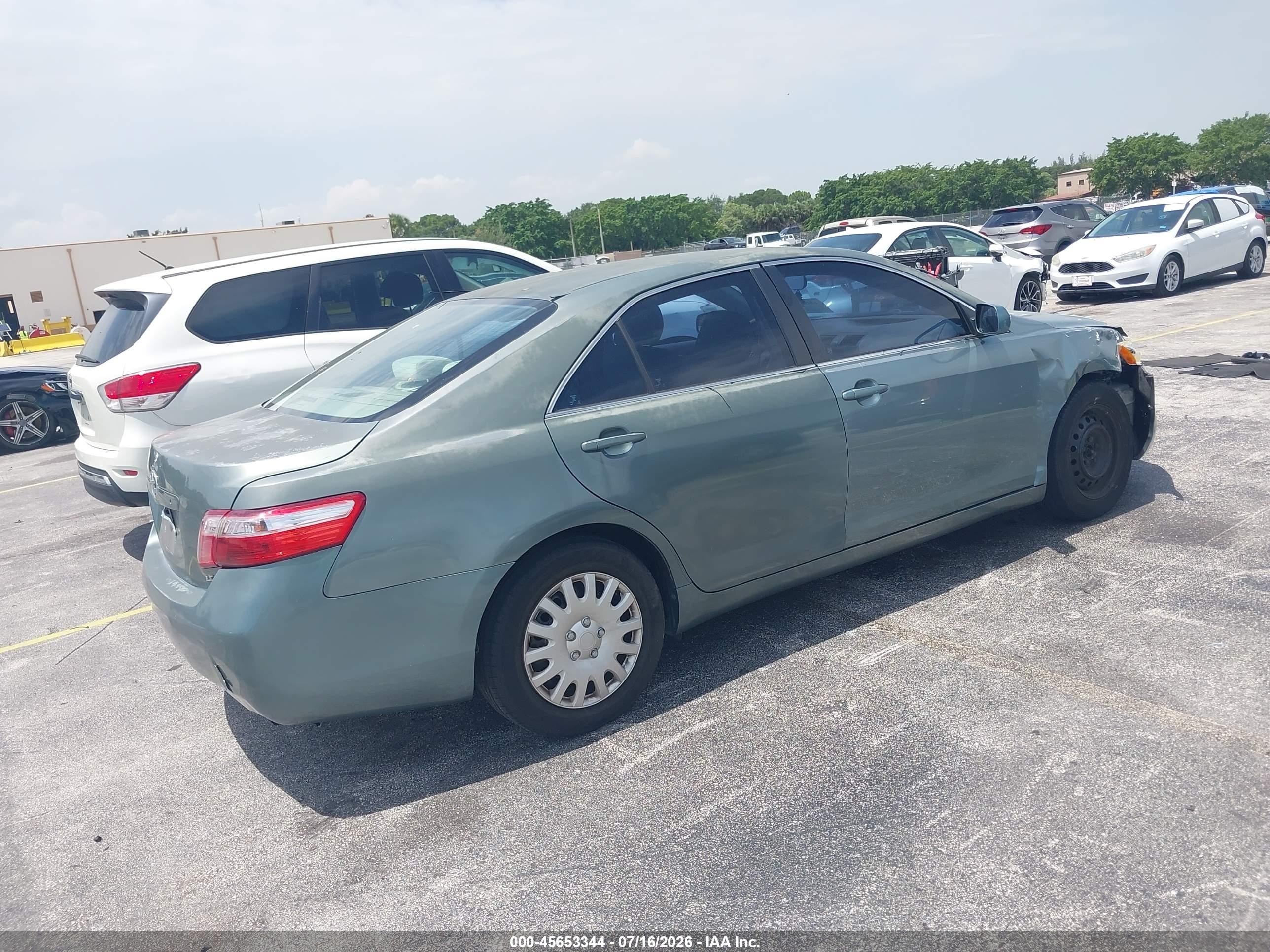 2007 Toyota Camry Le Green vin: 4T1BE46K47U694894