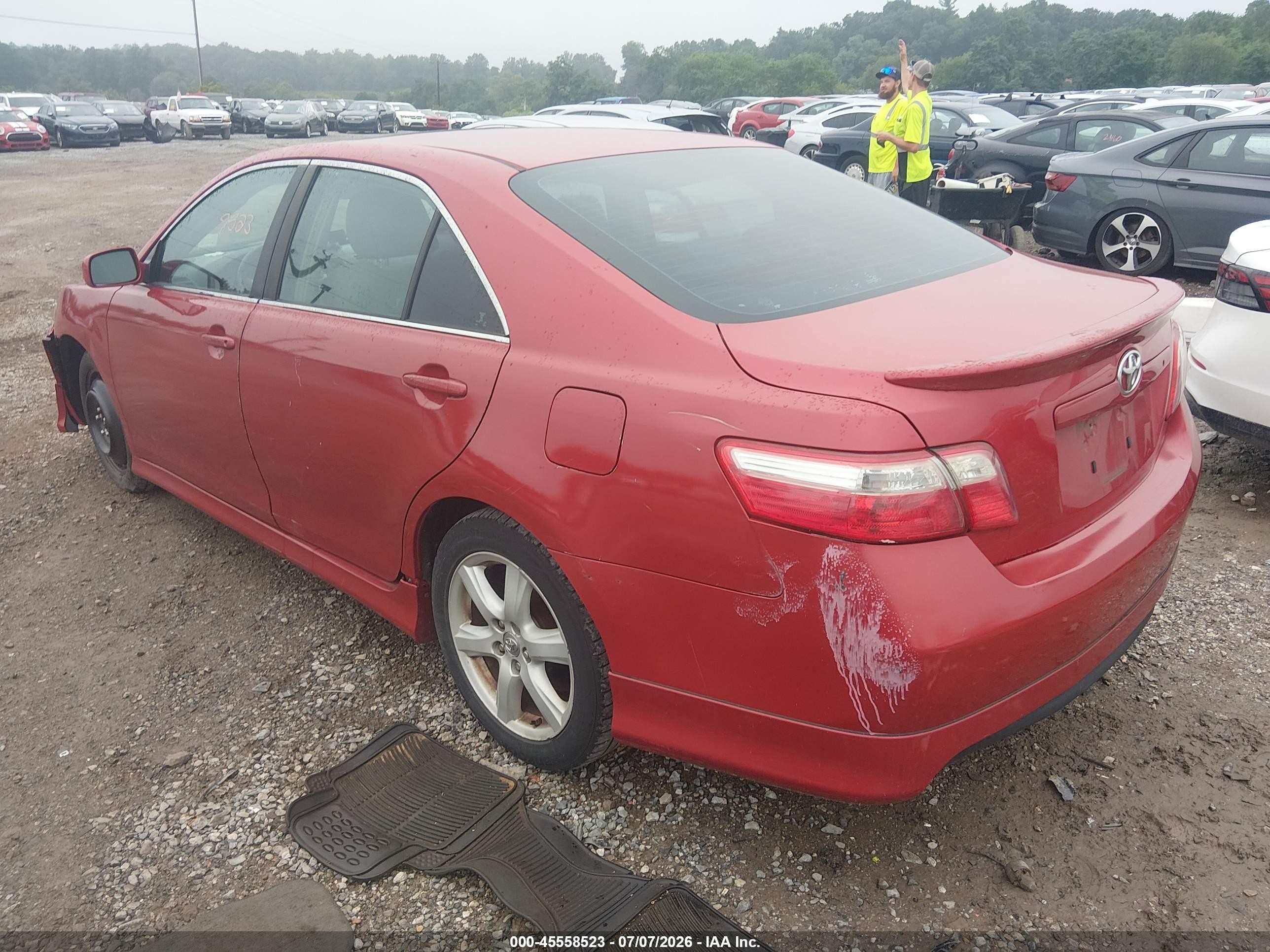 2008 Toyota Camry Se Red vin: 4T1BE46K48U245622