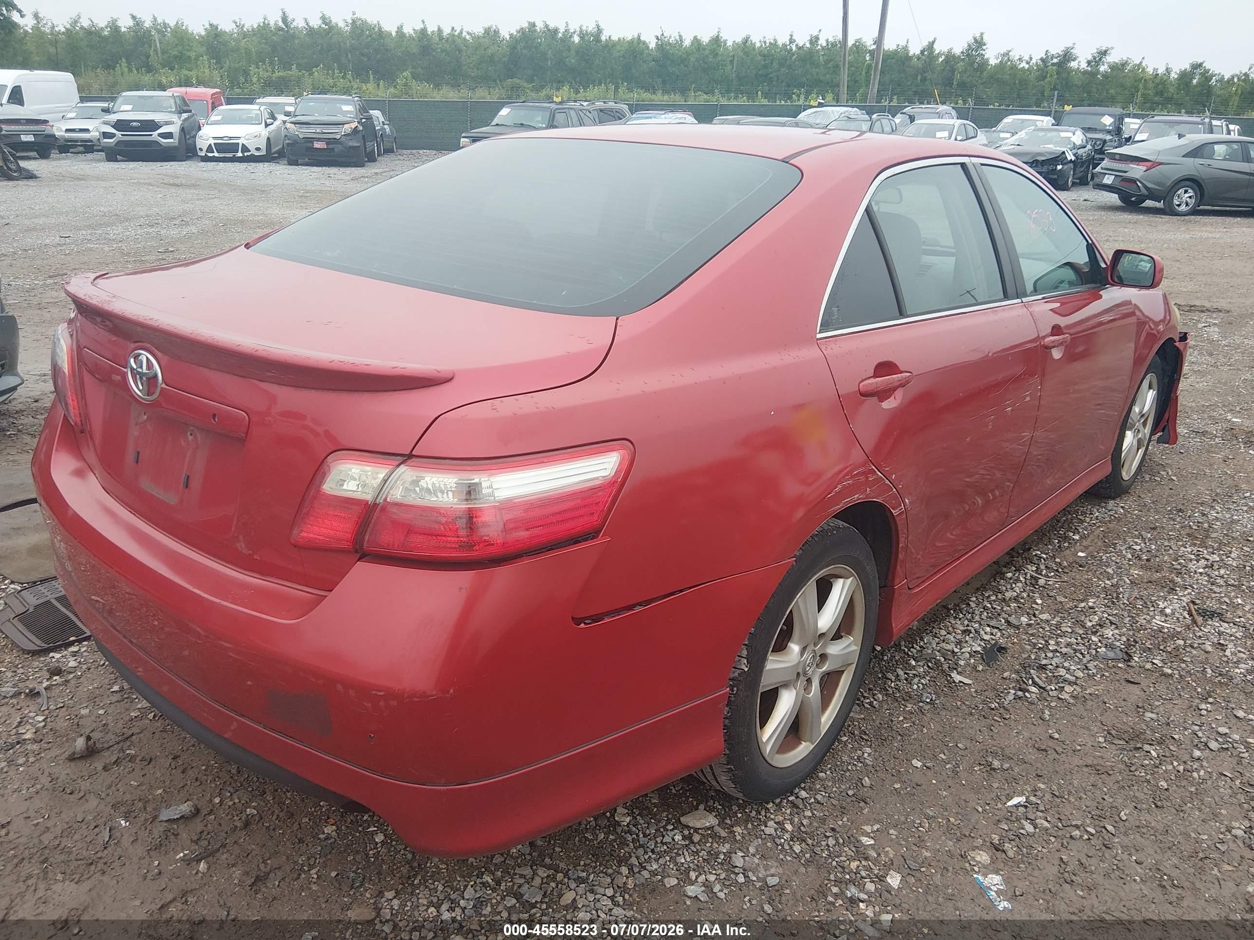 2008 Toyota Camry Se Red vin: 4T1BE46K48U245622