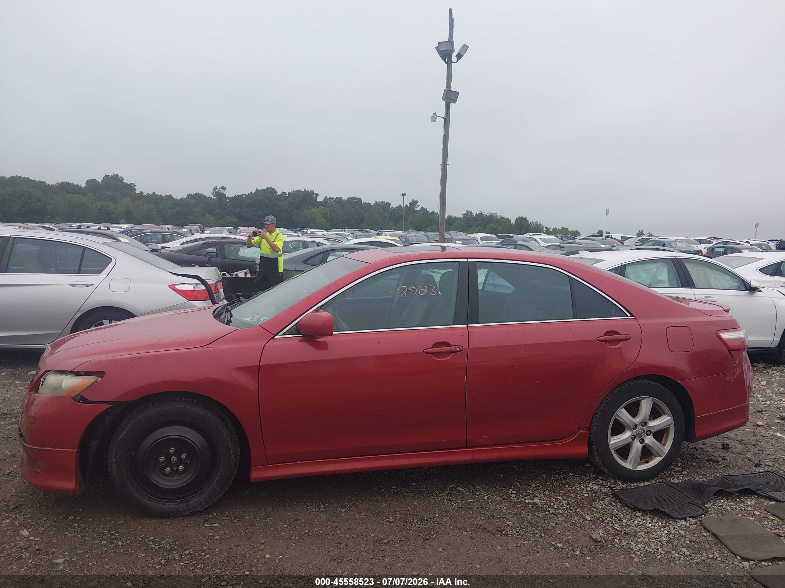 2008 Toyota Camry Se Red vin: 4T1BE46K48U245622