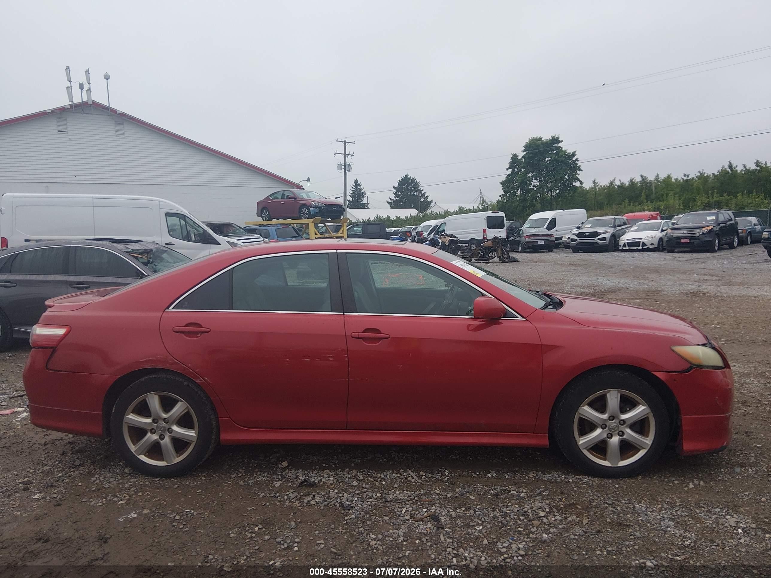 2008 Toyota Camry Se Red vin: 4T1BE46K48U245622