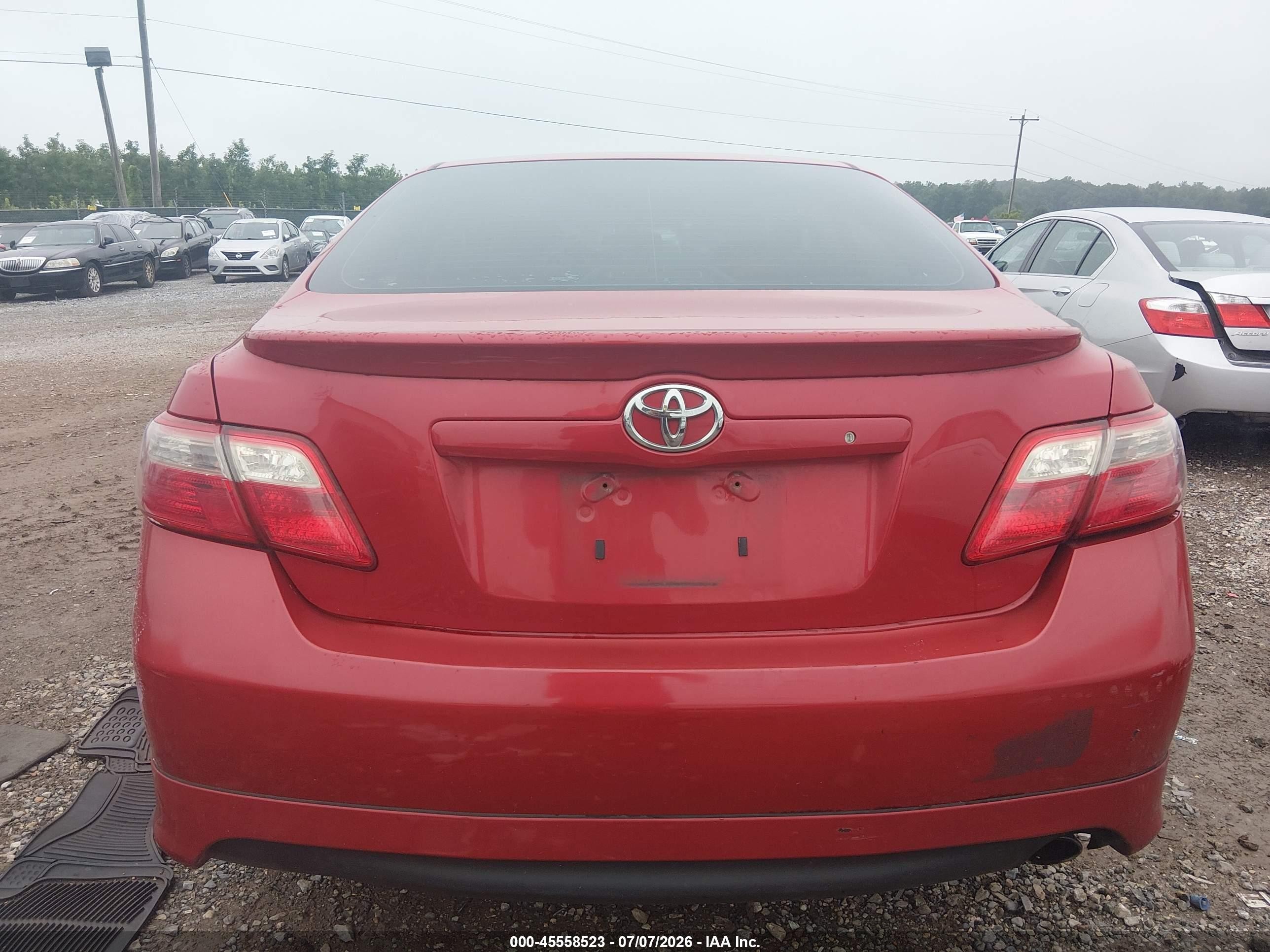 2008 Toyota Camry Se Red vin: 4T1BE46K48U245622