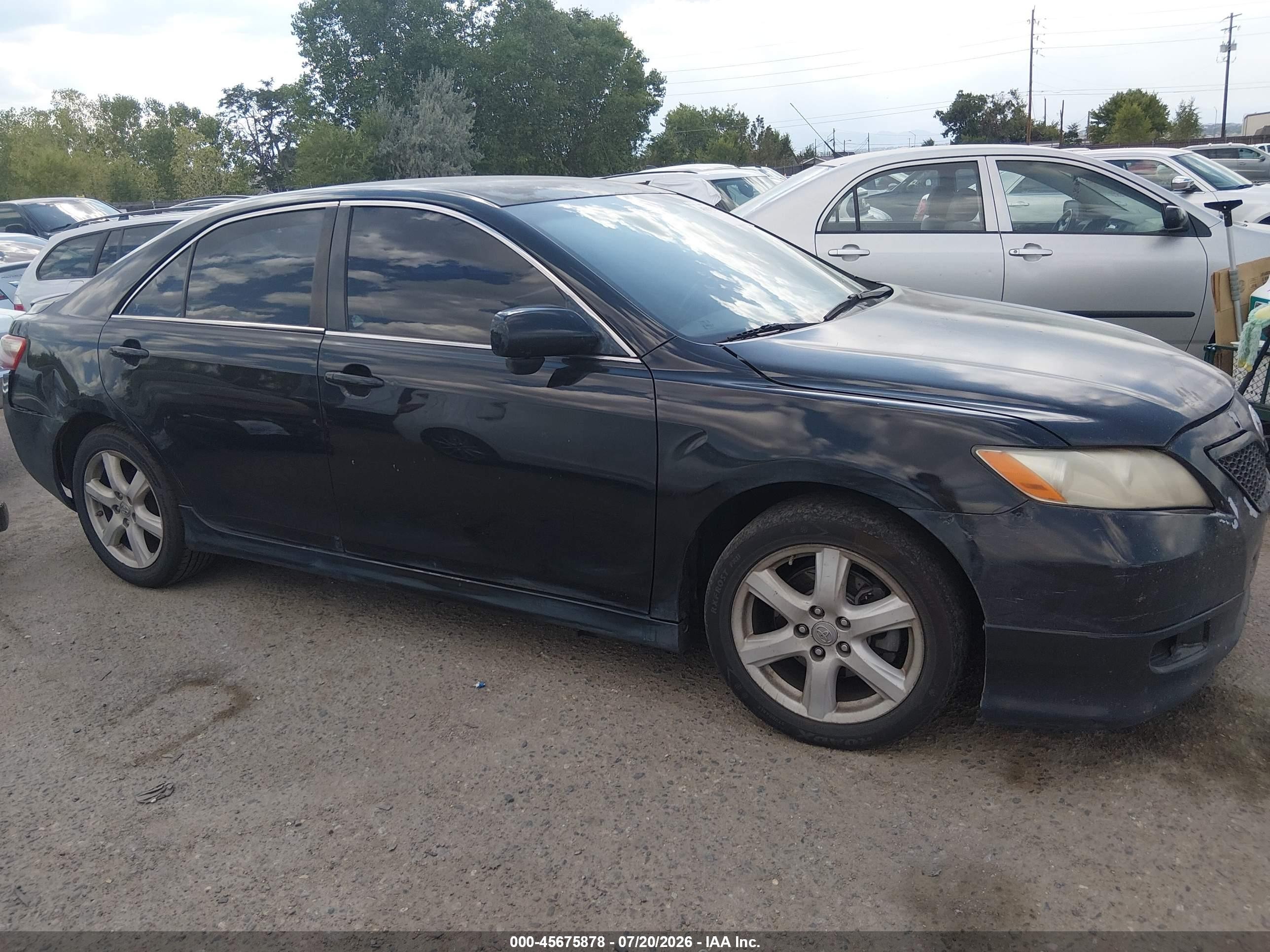 2008 Toyota Camry Se Black vin: 4T1BE46K48U245930