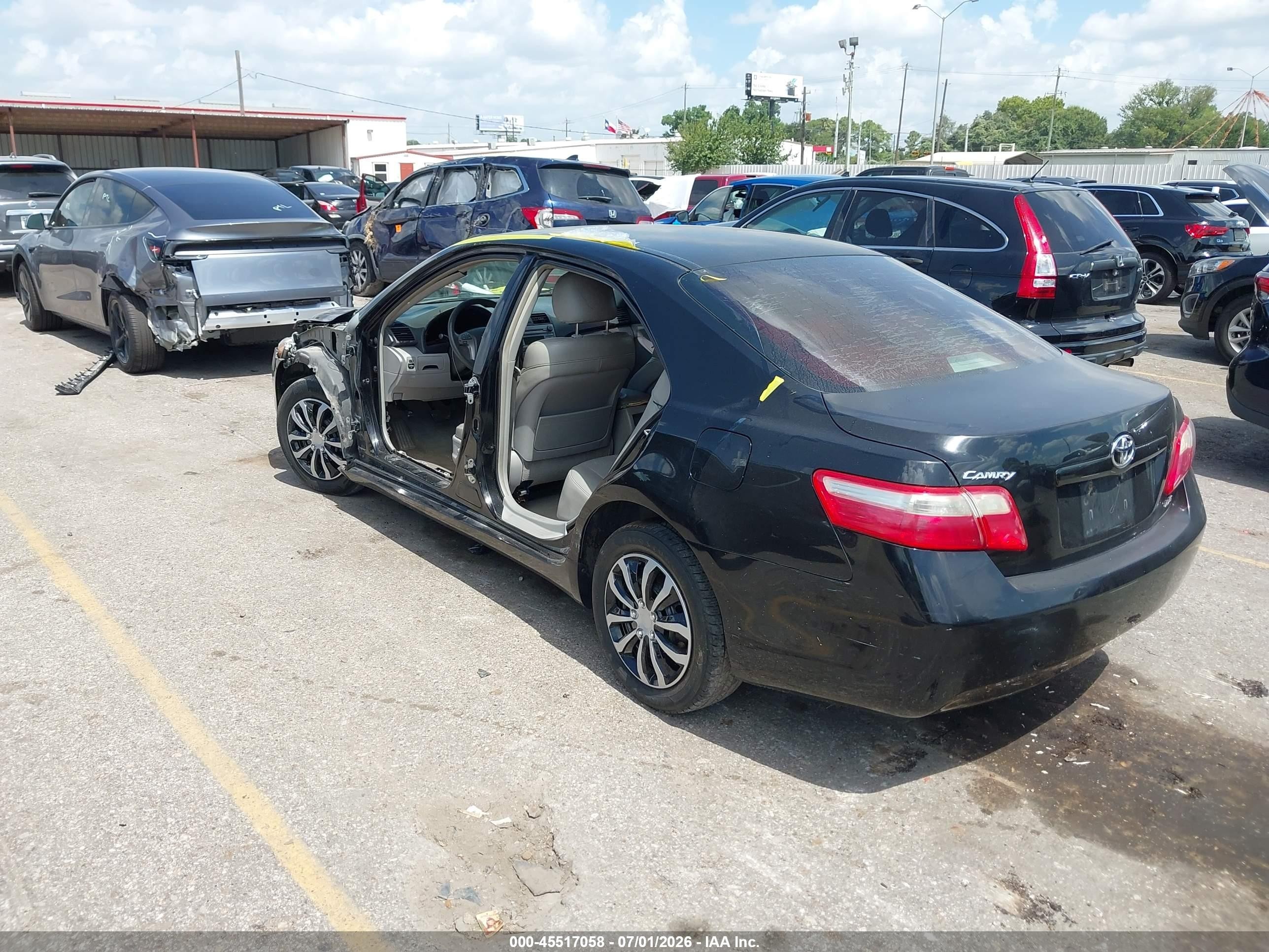 2008 Toyota Camry Le Черный vin: 4T1BE46K48U776660