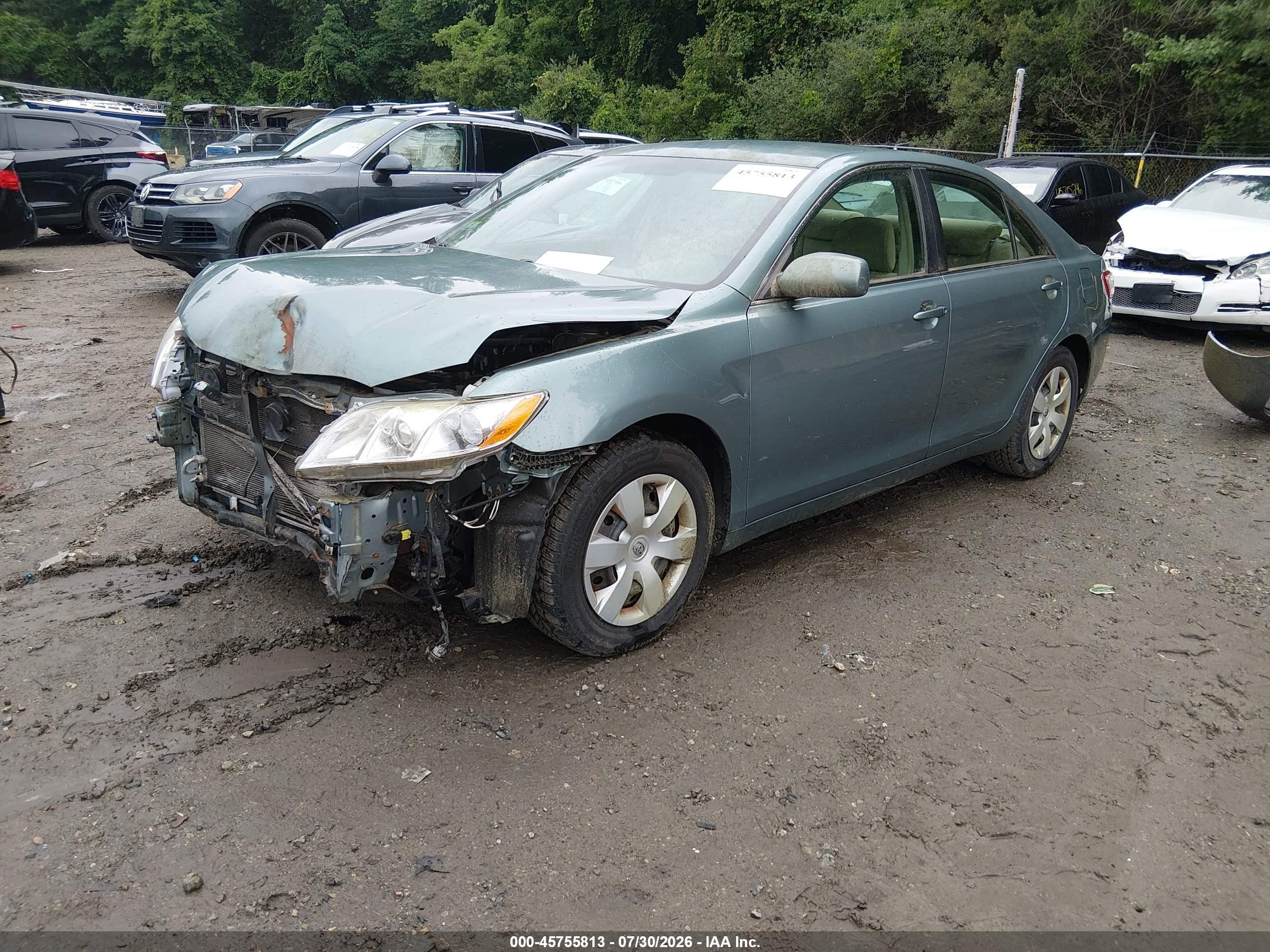2008 Toyota Camry Le Green vin: 4T1BE46K48U777744