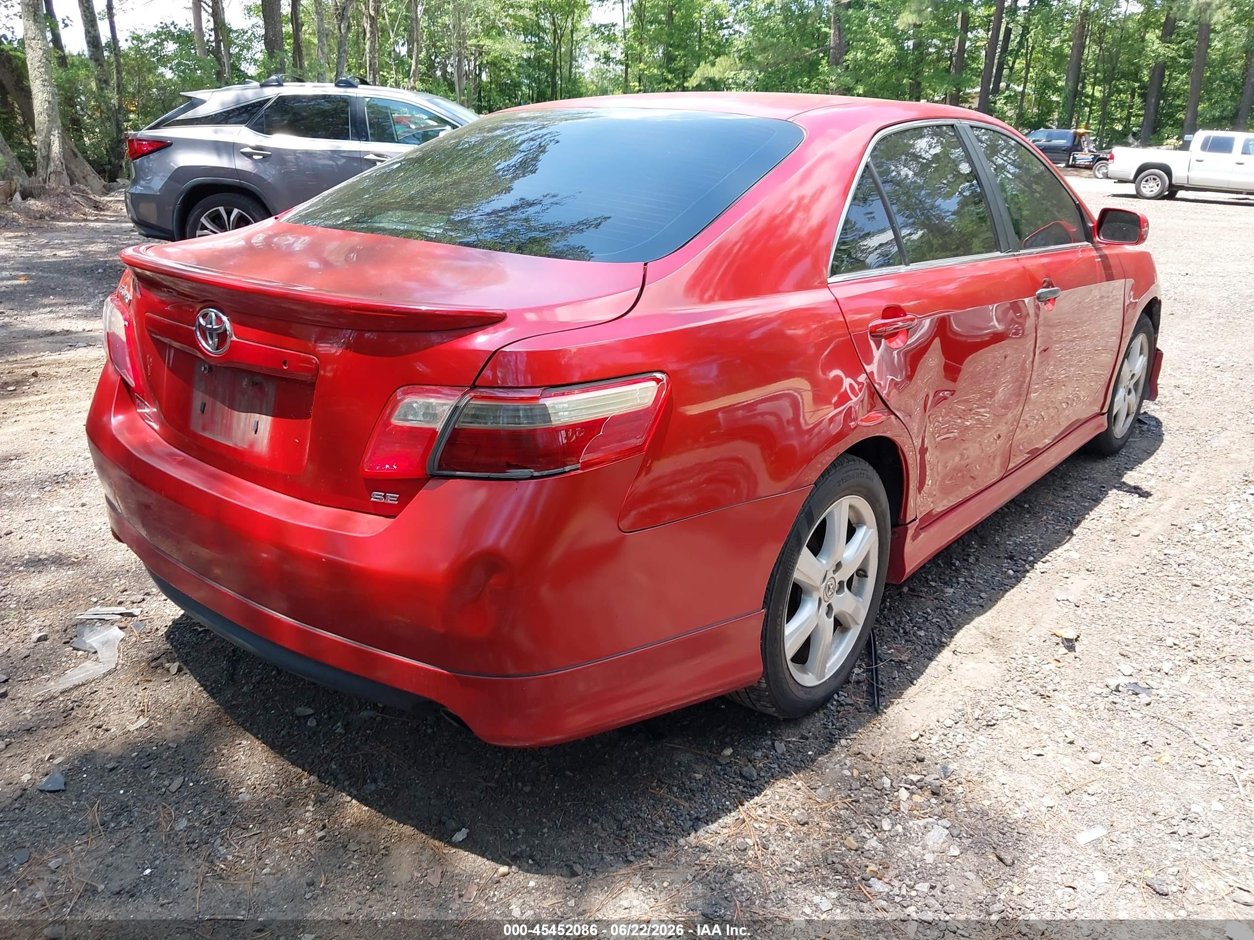 2009 Toyota Camry Se Red vin: 4T1BE46K49U332986