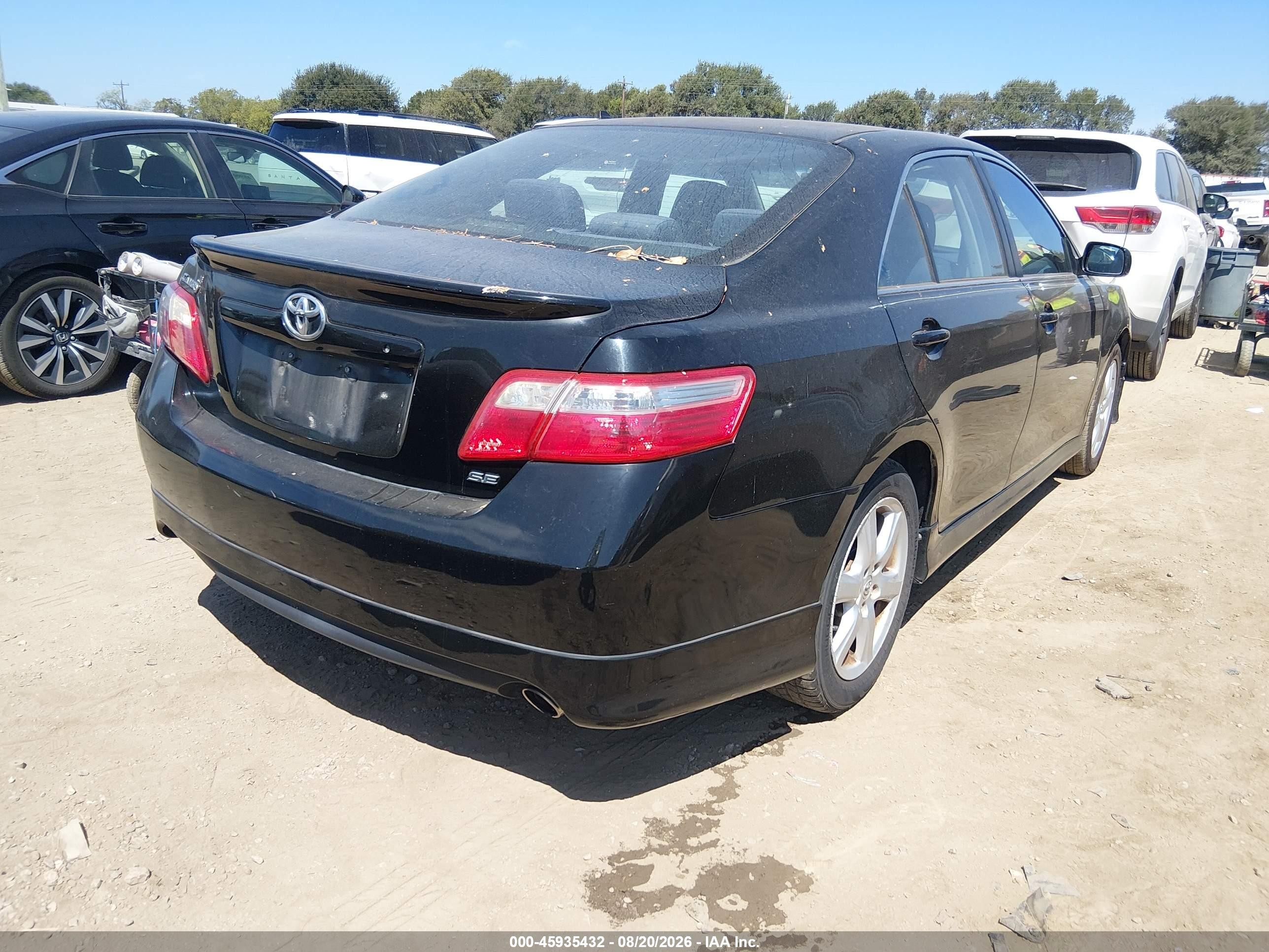 2009 Toyota Camry Se Black vin: 4T1BE46K49U380956