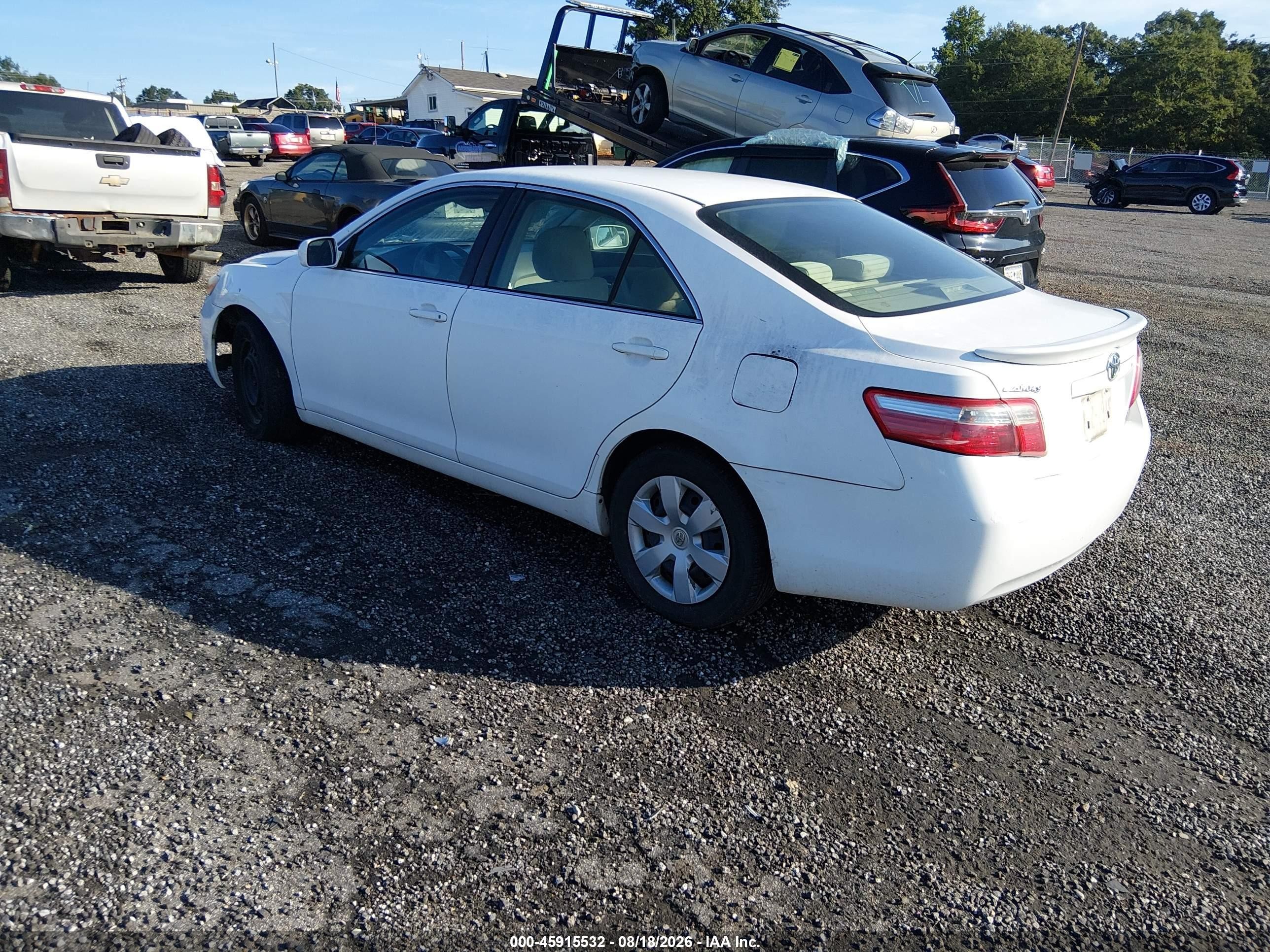 2009 Toyota Camry Le White vin: 4T1BE46K49U834803