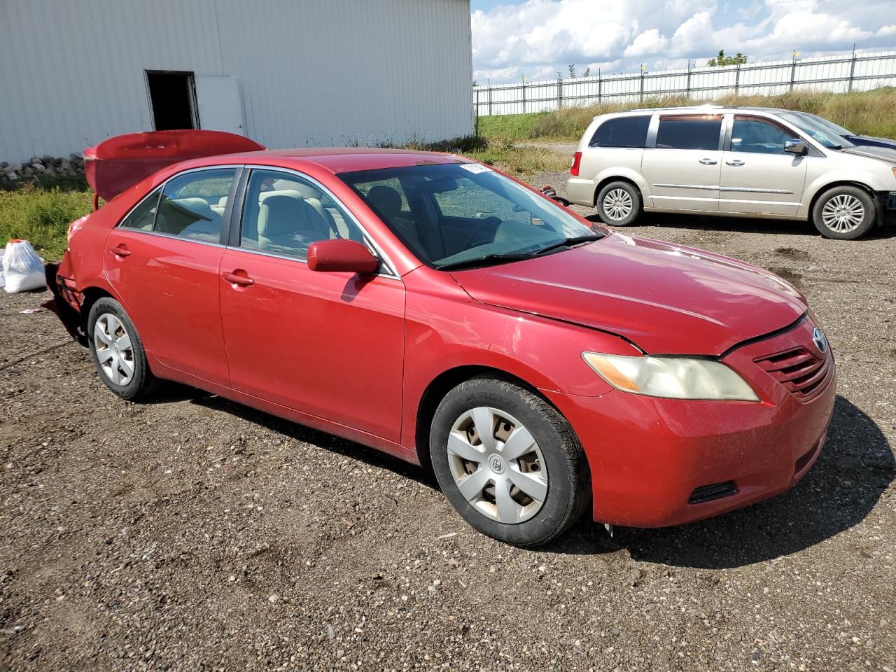2007 Toyota Camry Ce Red vin: 4T1BE46K57U007177