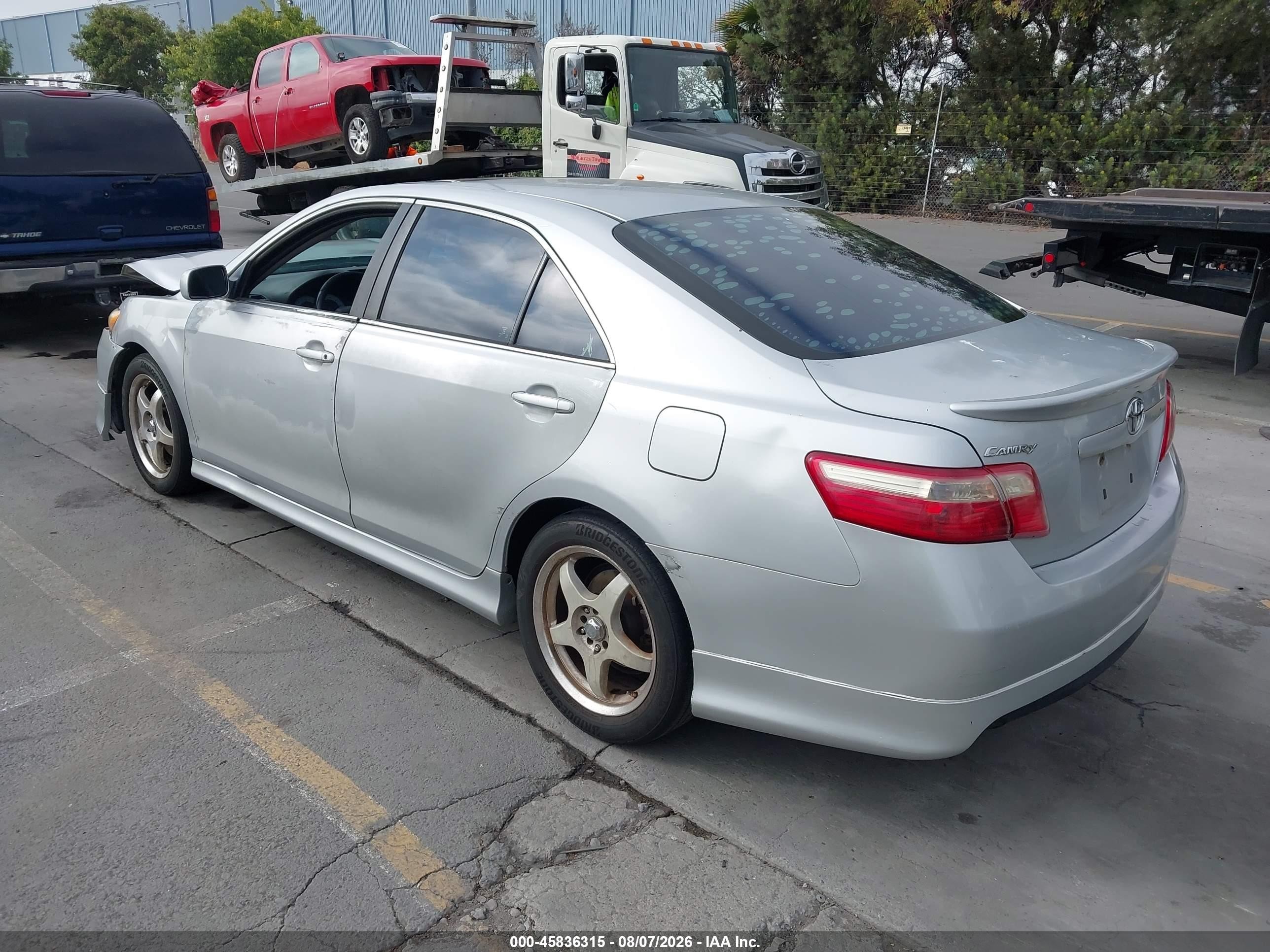 2007 Toyota Camry Se Silver vin: 4T1BE46K57U016459