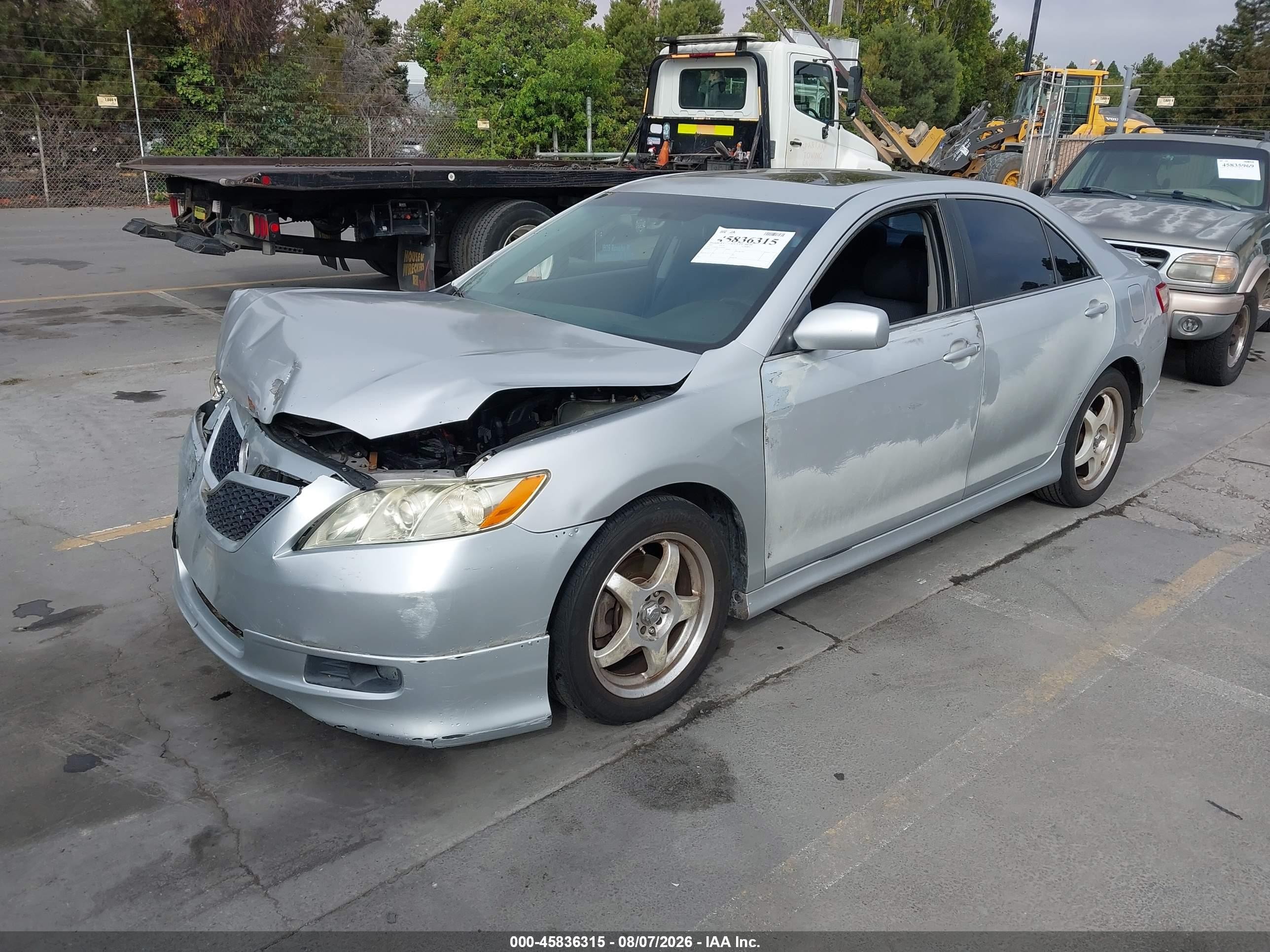 2007 Toyota Camry Se Silver vin: 4T1BE46K57U016459
