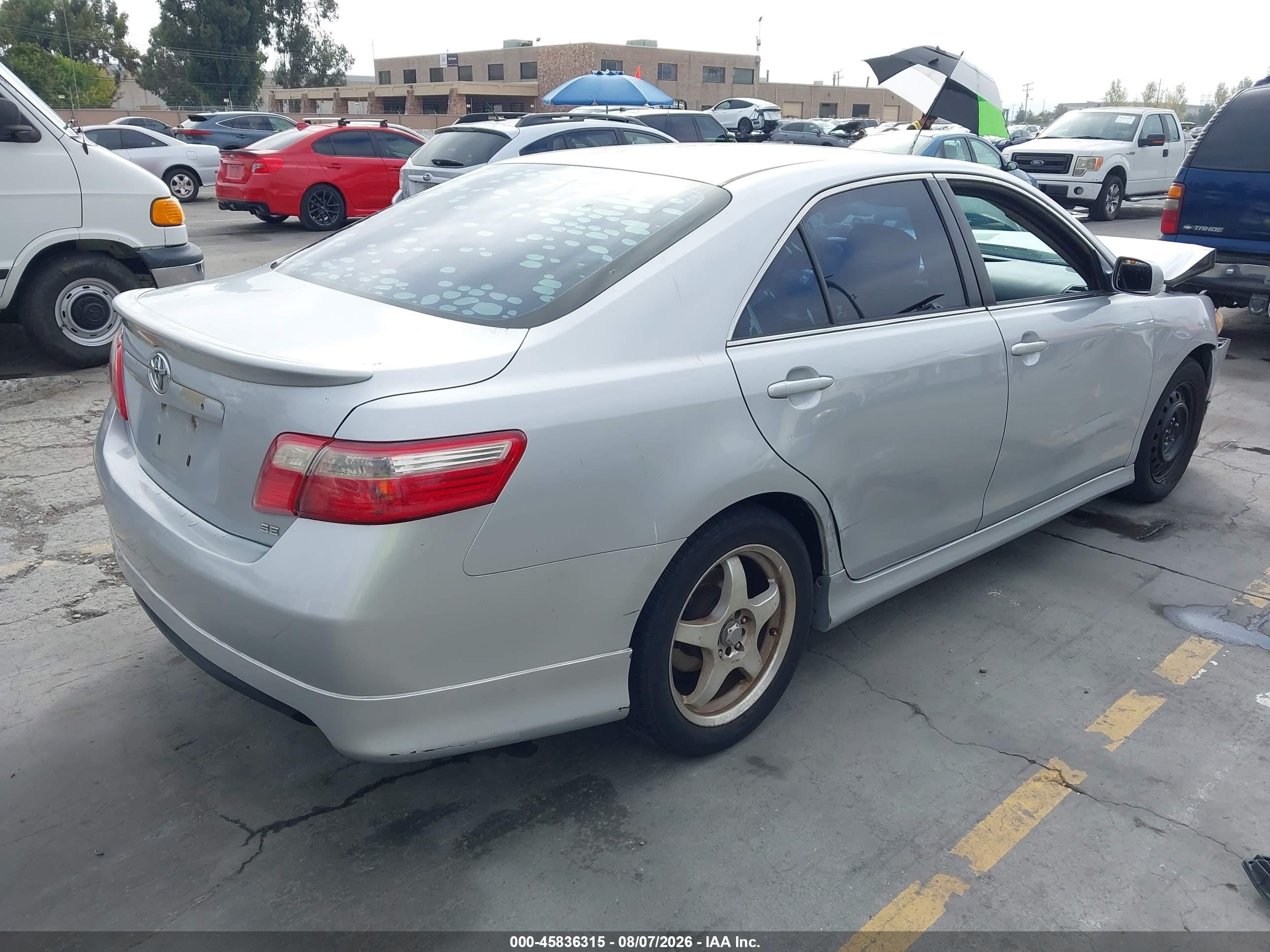 2007 Toyota Camry Se Silver vin: 4T1BE46K57U016459