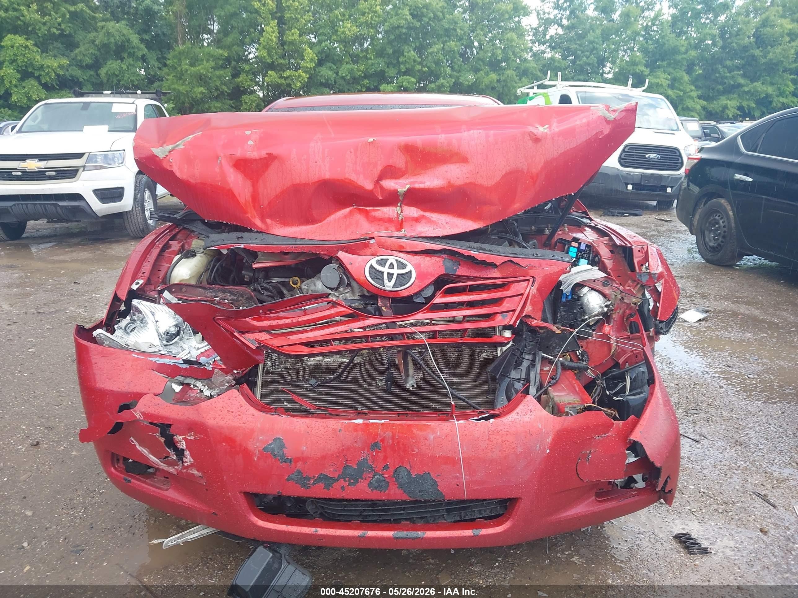 2007 Toyota Camry Le Red vin: 4T1BE46K57U048425