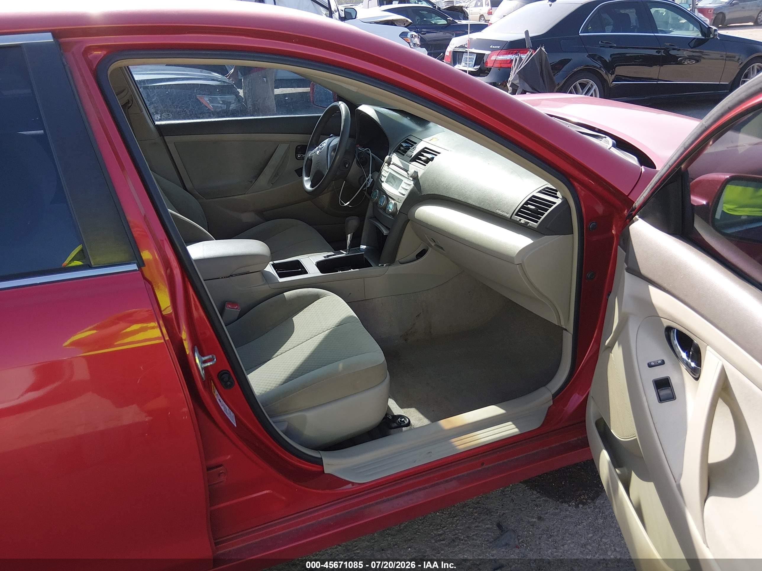 2007 Toyota Camry Le Красный vin: 4T1BE46K57U151280