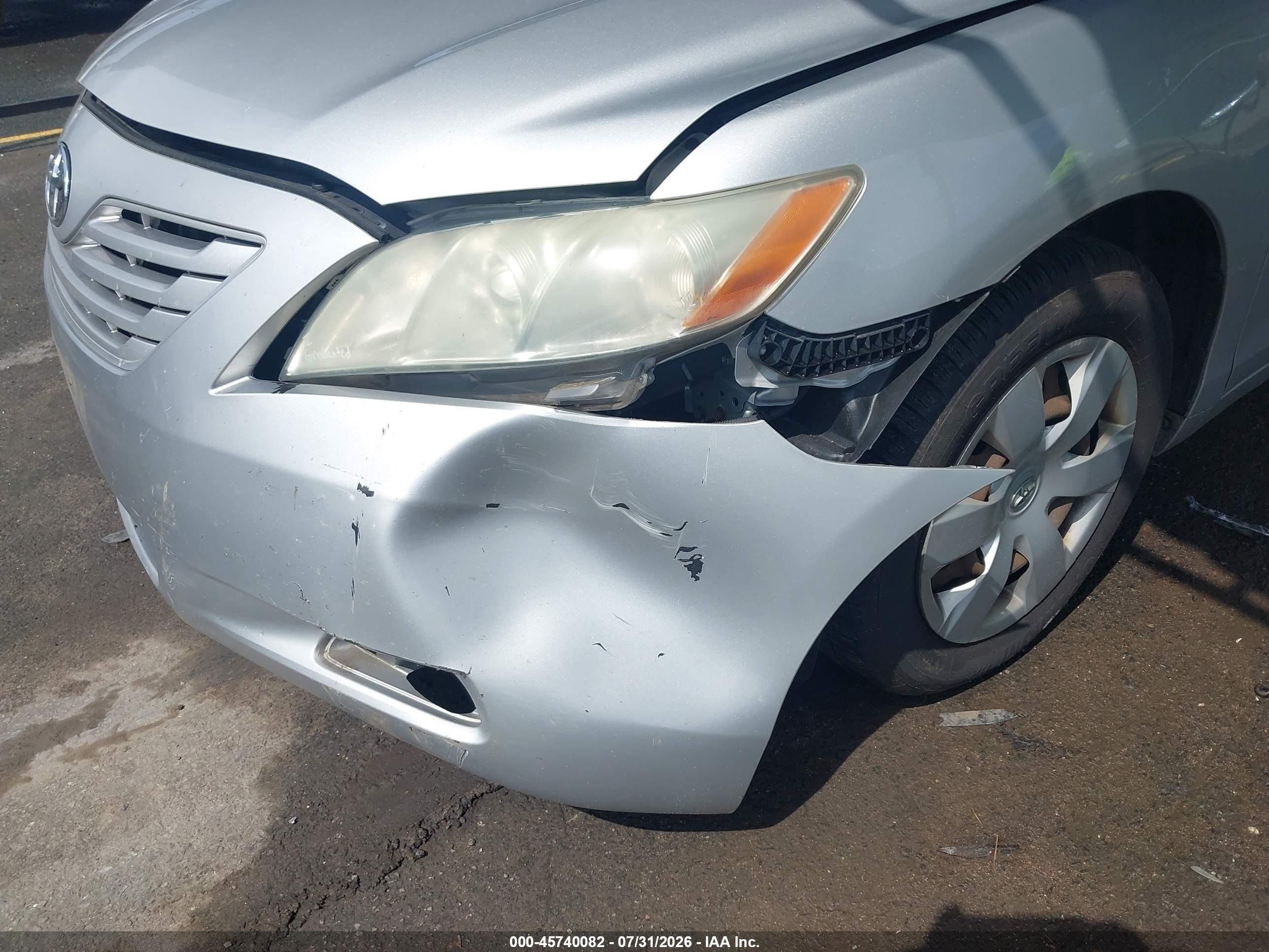 2007 Toyota Camry Le Silver vin: 4T1BE46K57U533129