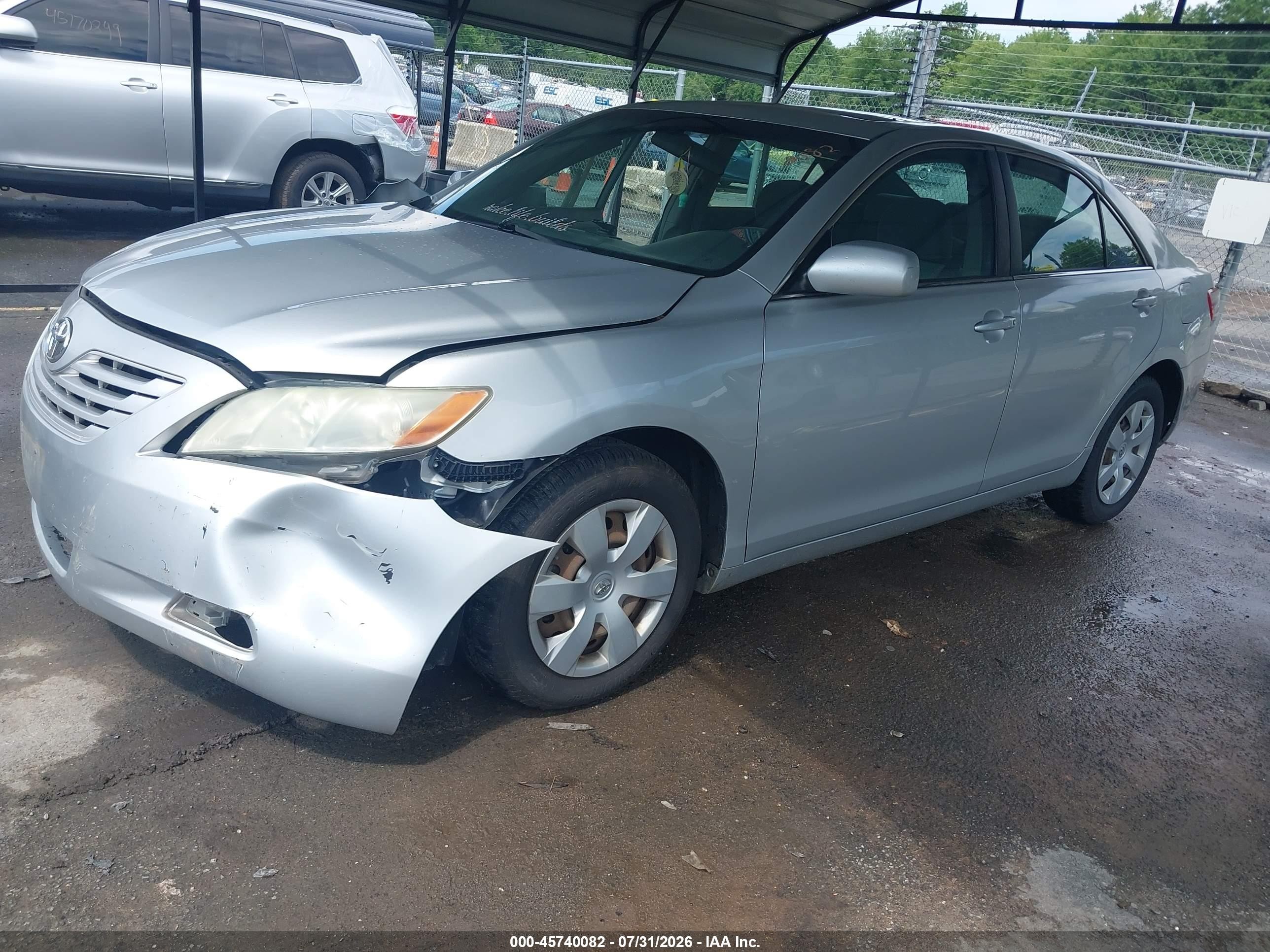 2007 Toyota Camry Le Silver vin: 4T1BE46K57U533129