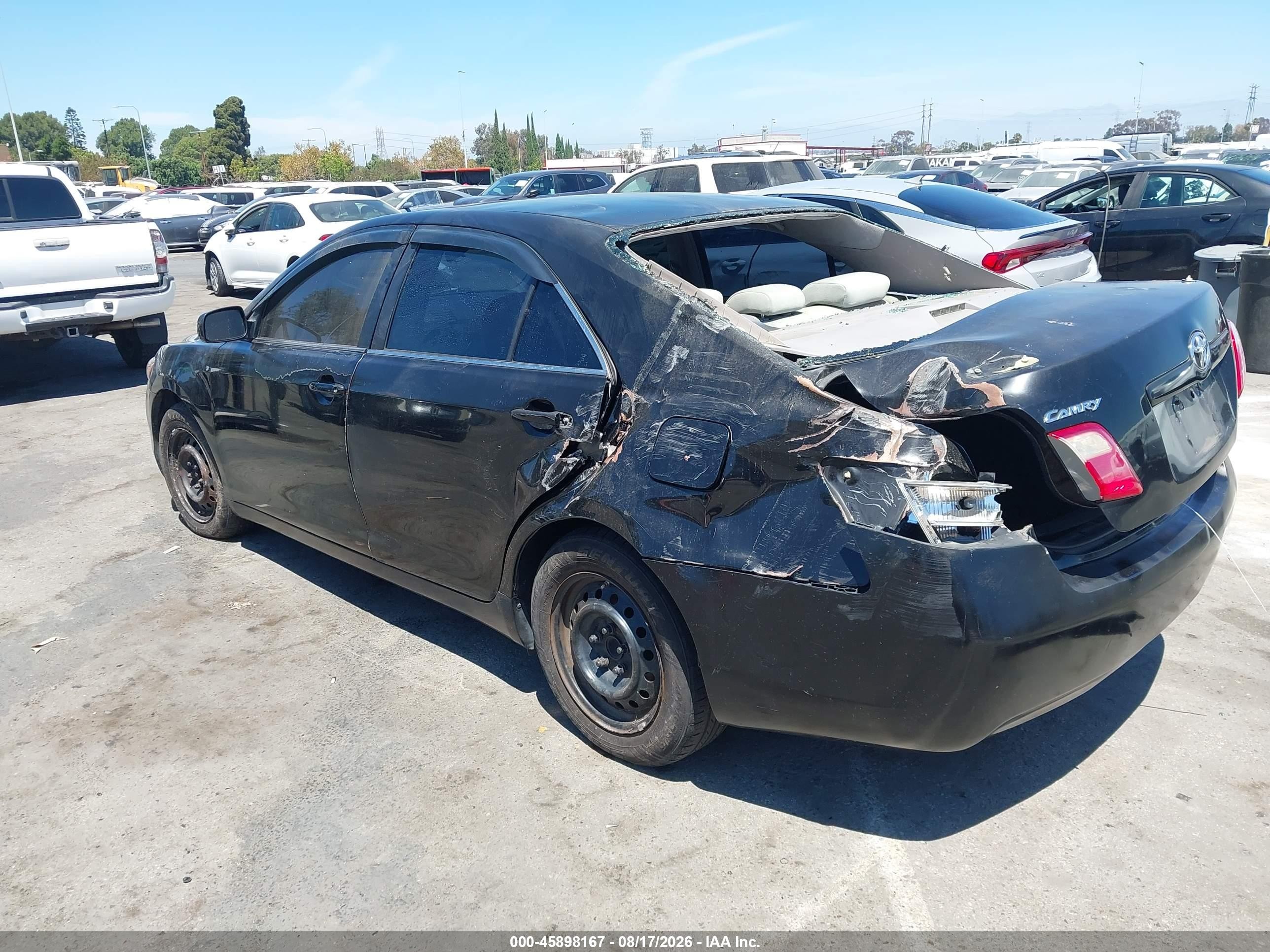 2007 Toyota Camry Le Black vin: 4T1BE46K57U554613
