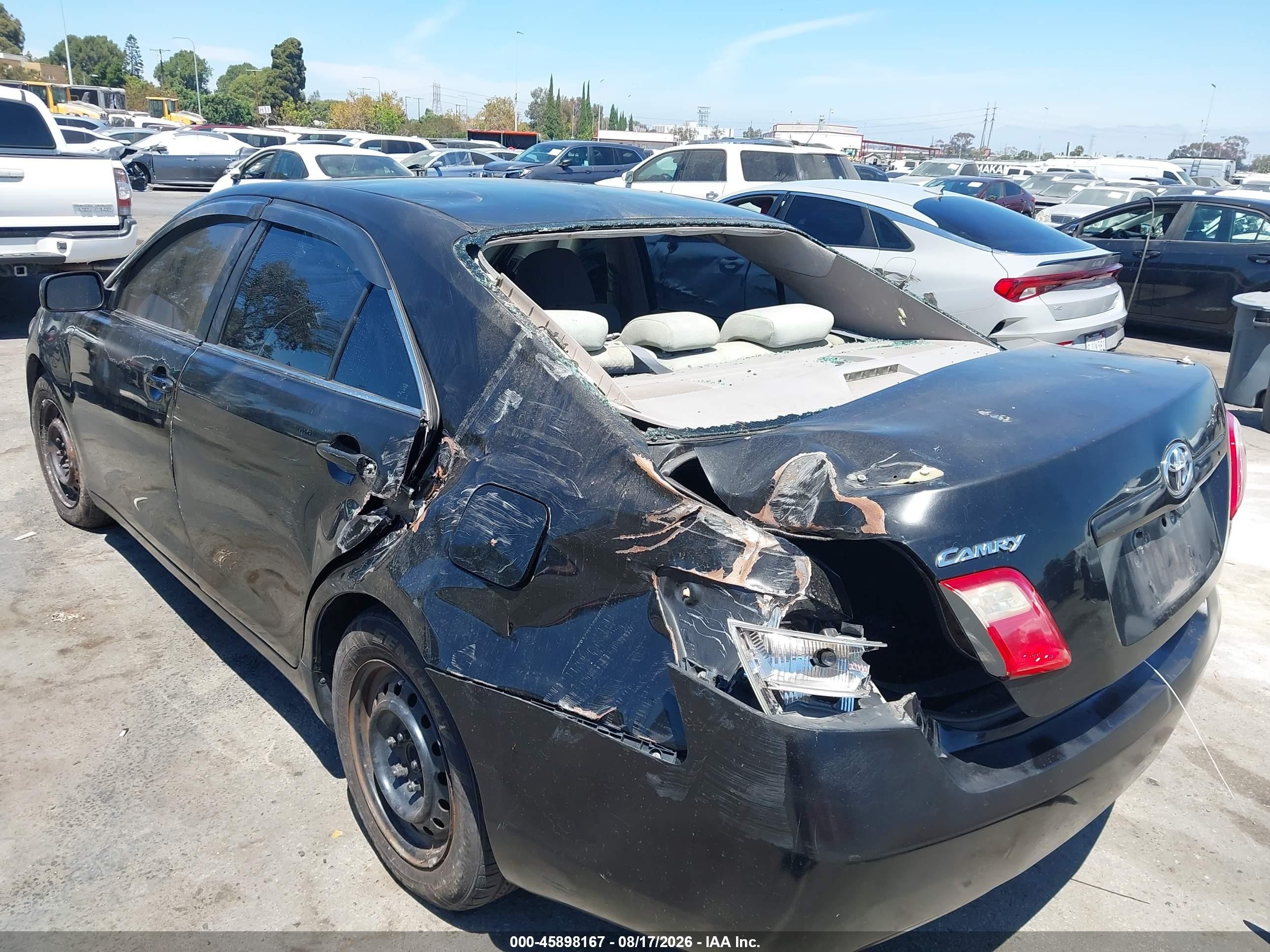 2007 Toyota Camry Le Black vin: 4T1BE46K57U554613