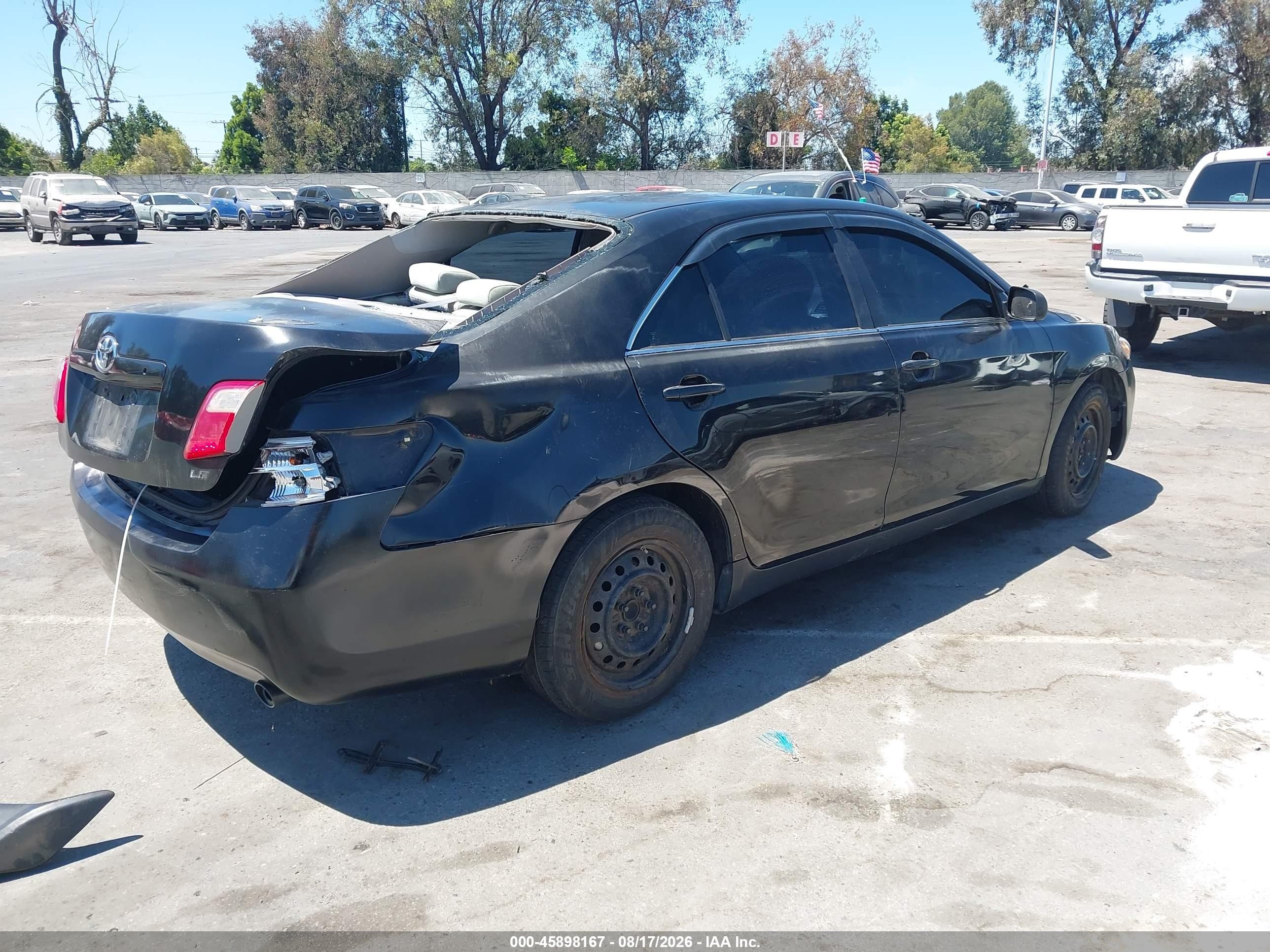 2007 Toyota Camry Le Black vin: 4T1BE46K57U554613