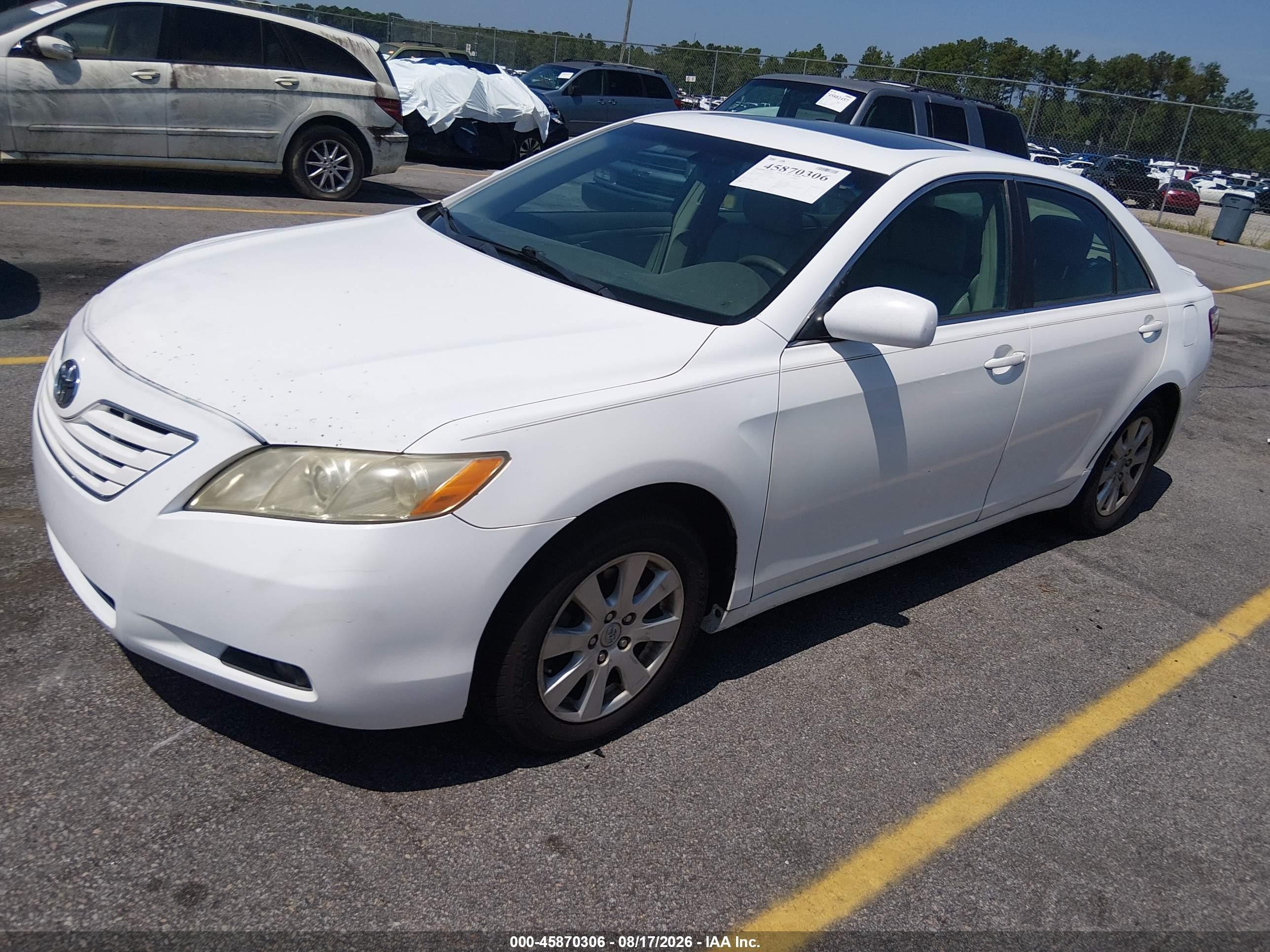 2007 Toyota Camry Xle White vin: 4T1BE46K57U555762