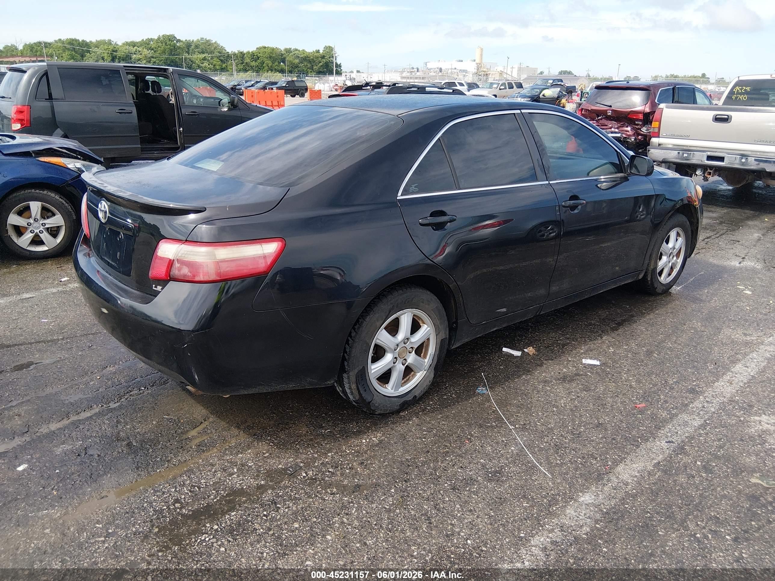 2007 Toyota Camry Le Black vin: 4T1BE46K57U586378