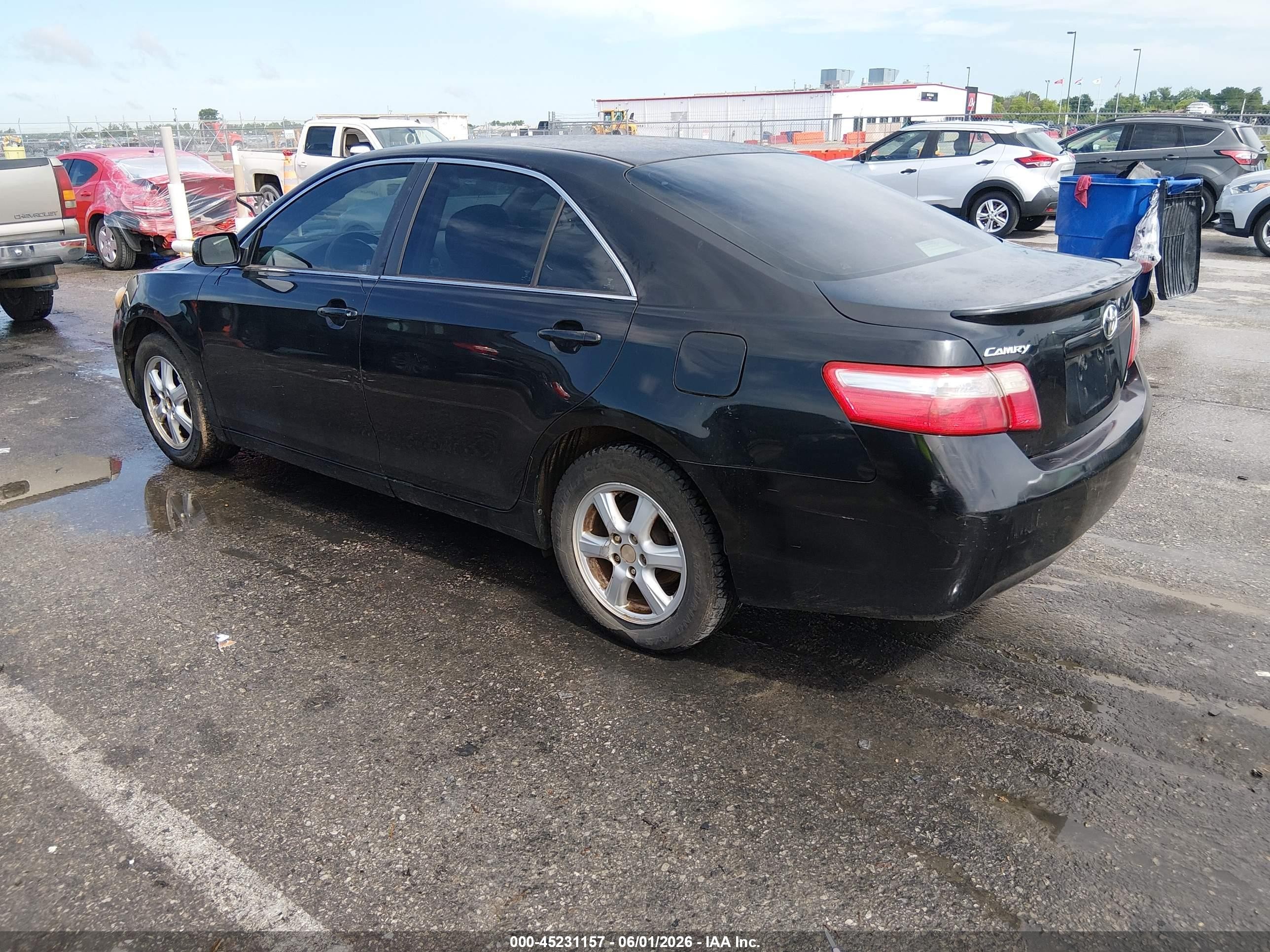 2007 Toyota Camry Le Black vin: 4T1BE46K57U586378