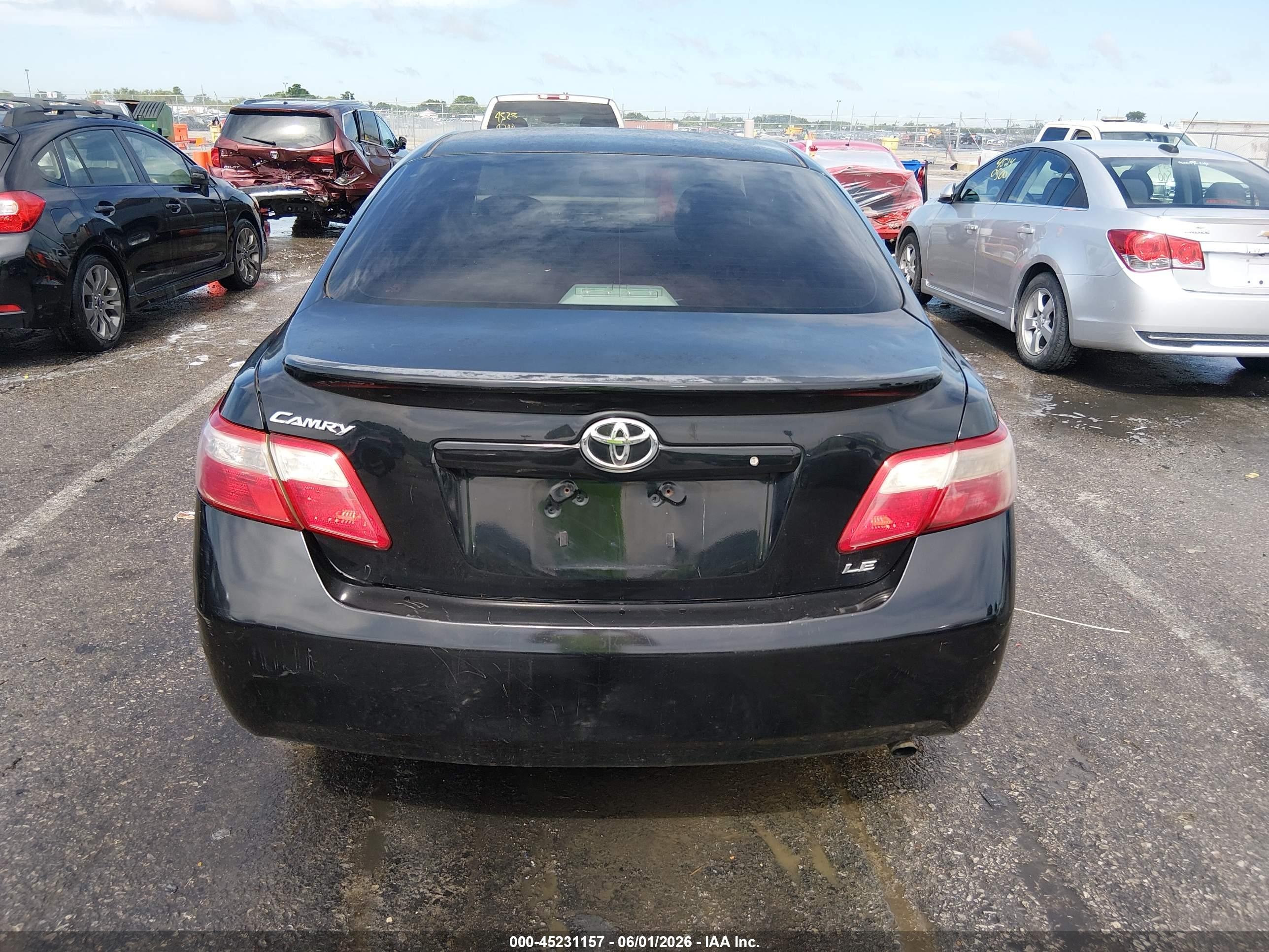 2007 Toyota Camry Le Black vin: 4T1BE46K57U586378