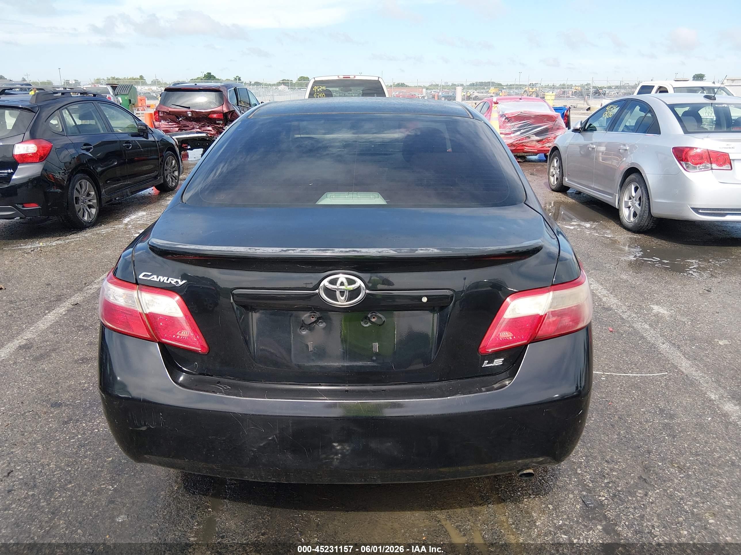 2007 Toyota Camry Le Black vin: 4T1BE46K57U586378