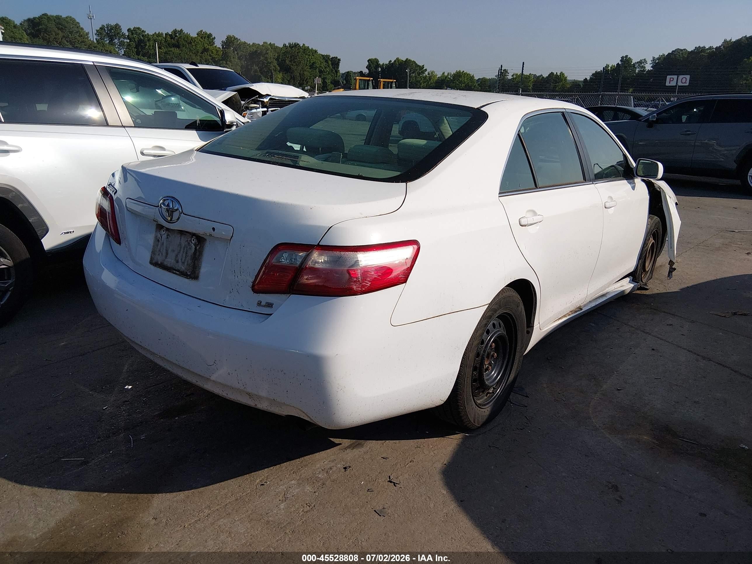 2007 Toyota Camry Le Белый vin: 4T1BE46K57U613420