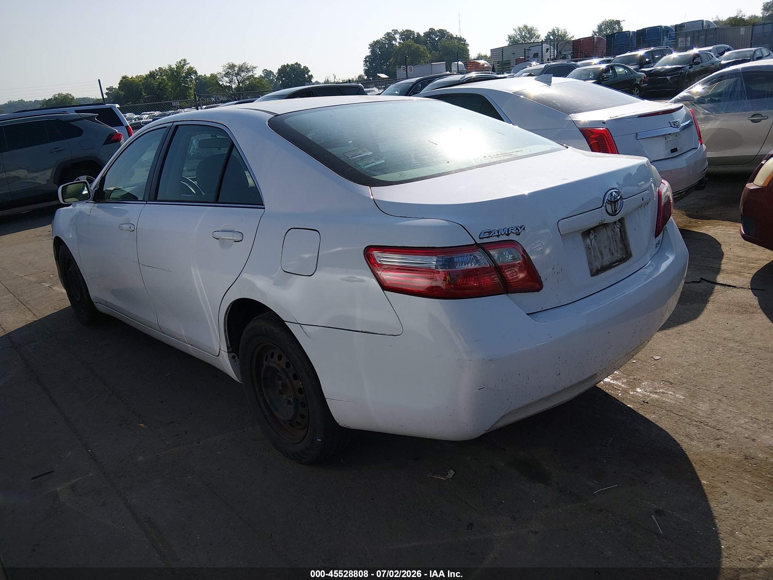 2007 Toyota Camry Le Белый vin: 4T1BE46K57U613420