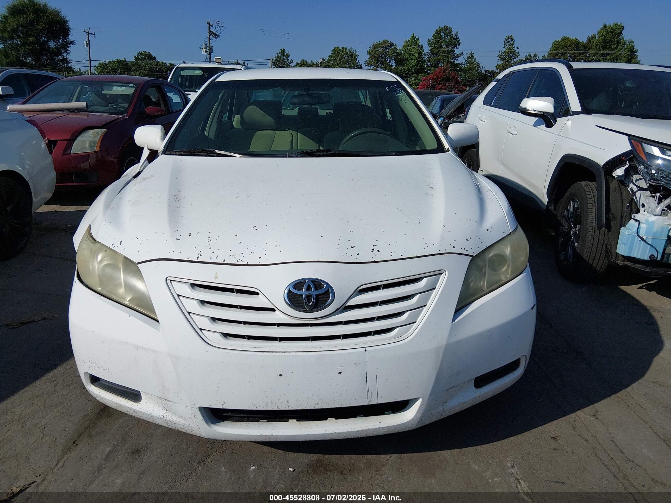 2007 Toyota Camry Le Белый vin: 4T1BE46K57U613420