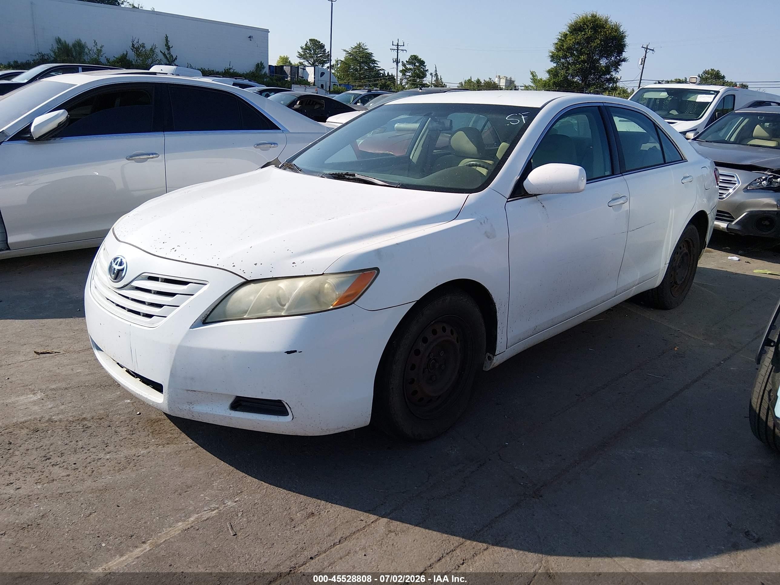2007 Toyota Camry Le Белый vin: 4T1BE46K57U613420
