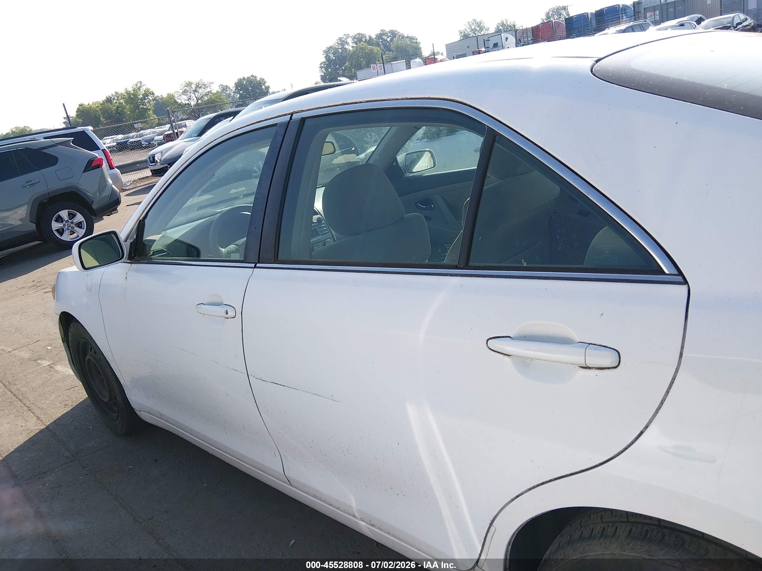 2007 Toyota Camry Le Белый vin: 4T1BE46K57U613420