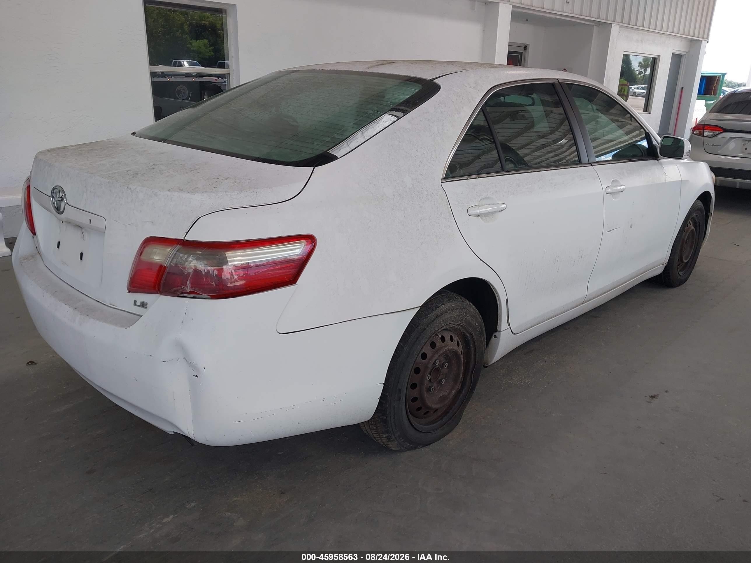 2007 Toyota Camry Le White vin: 4T1BE46K57U627771