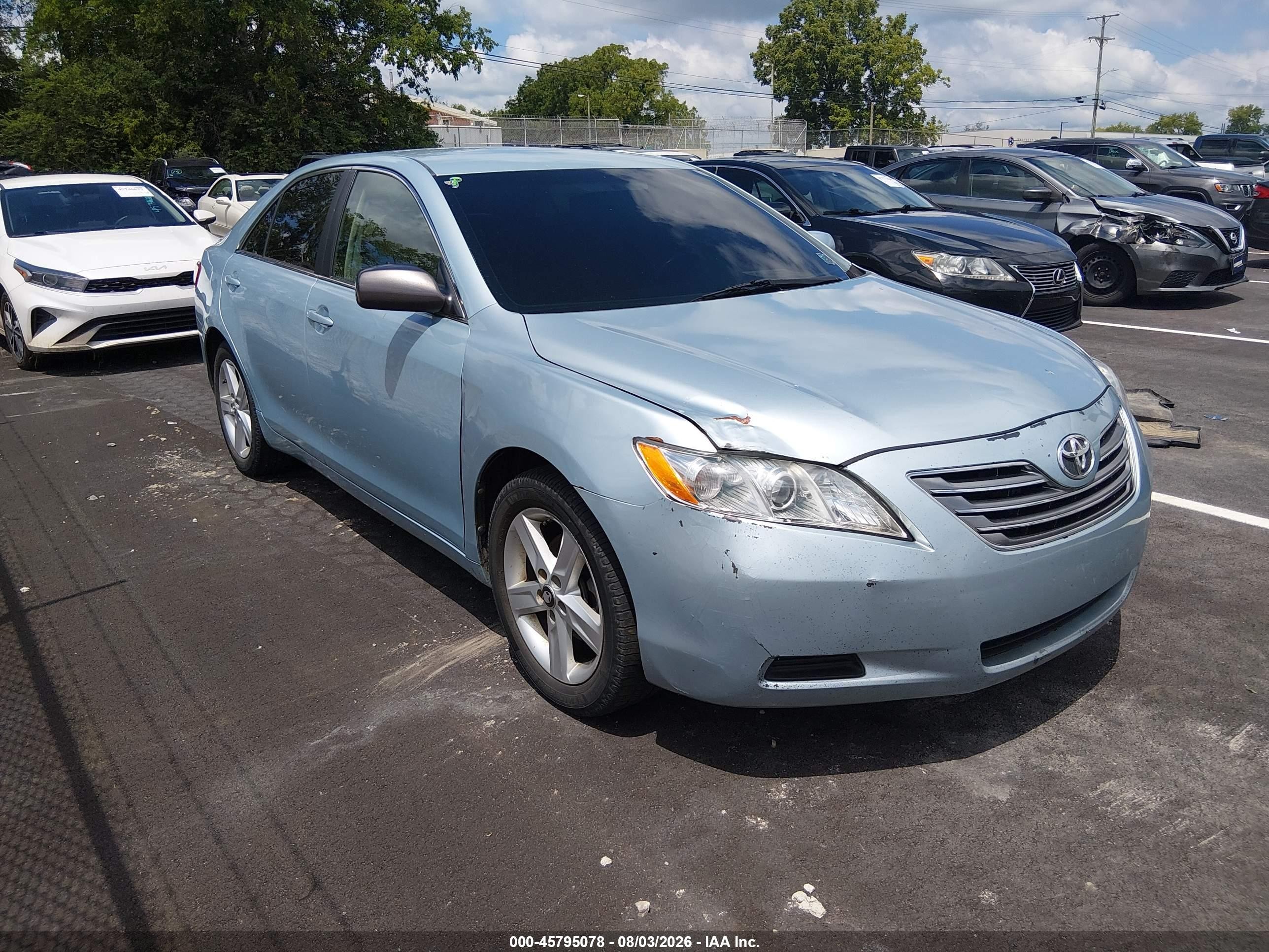 2007 Toyota Camry Le Light Blue vin: 4T1BE46K57U661614