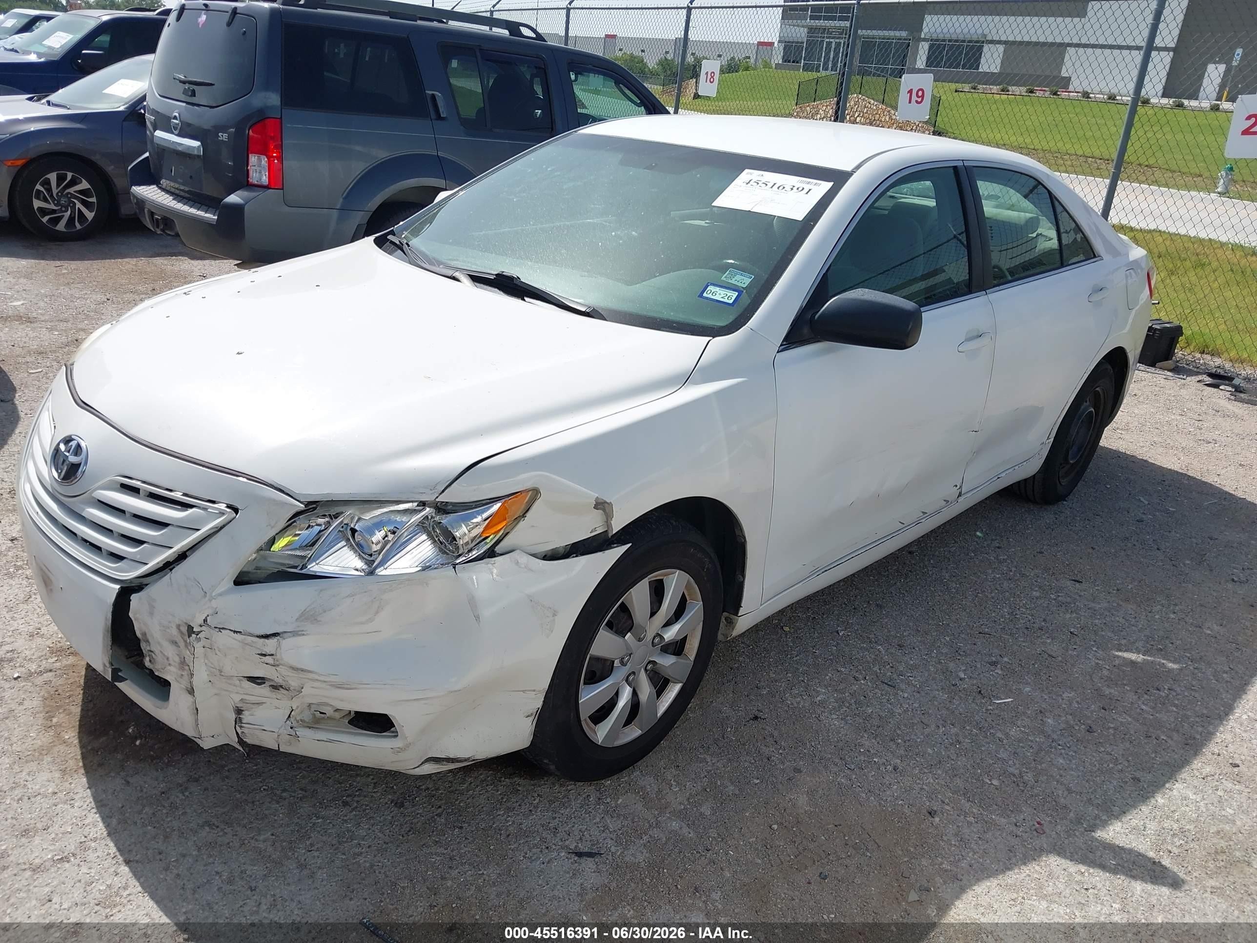 2007 Toyota Camry Ce White vin: 4T1BE46K57U710357