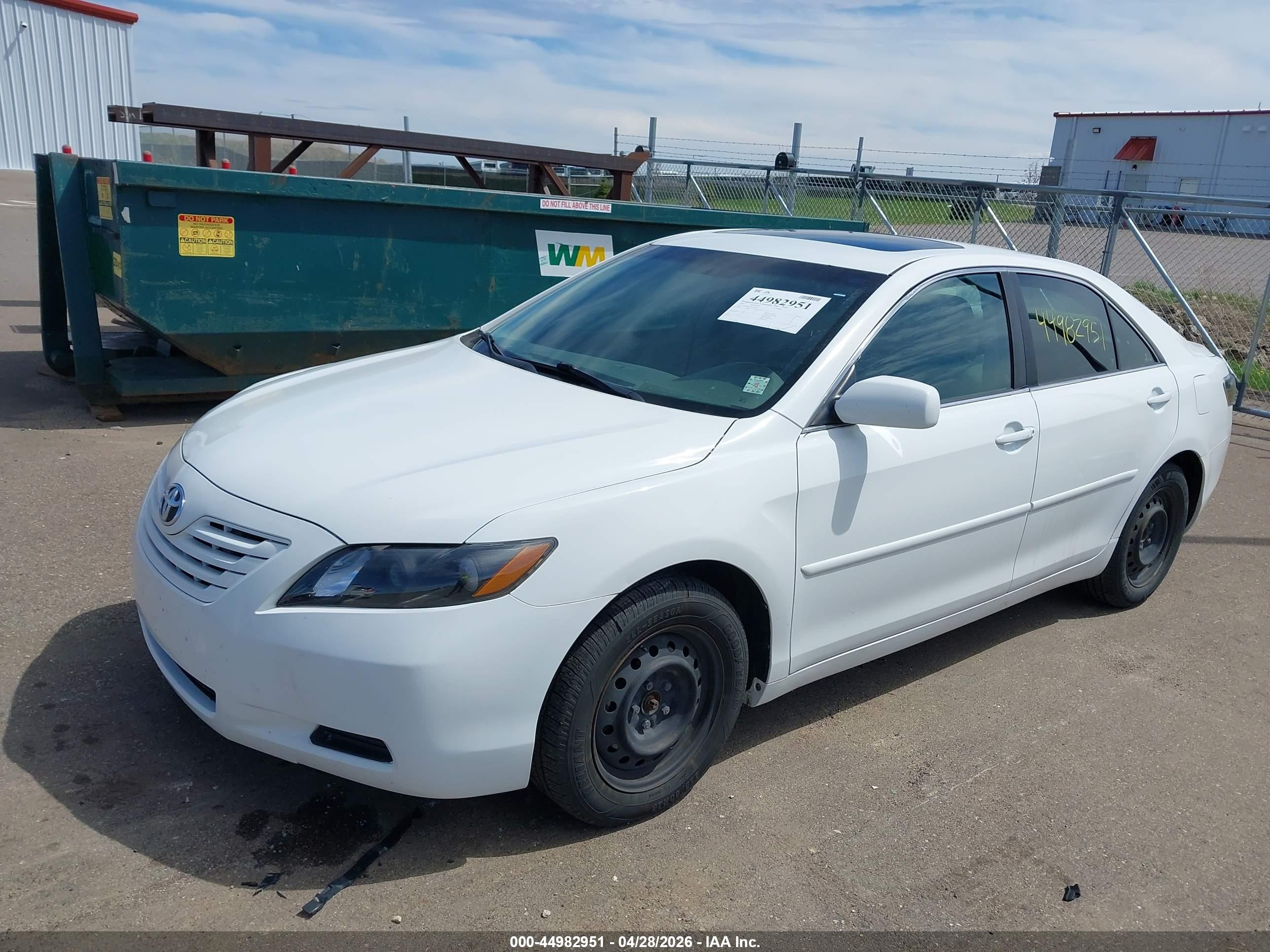 2007 Toyota Camry Le Белый vin: 4T1BE46K57U727191